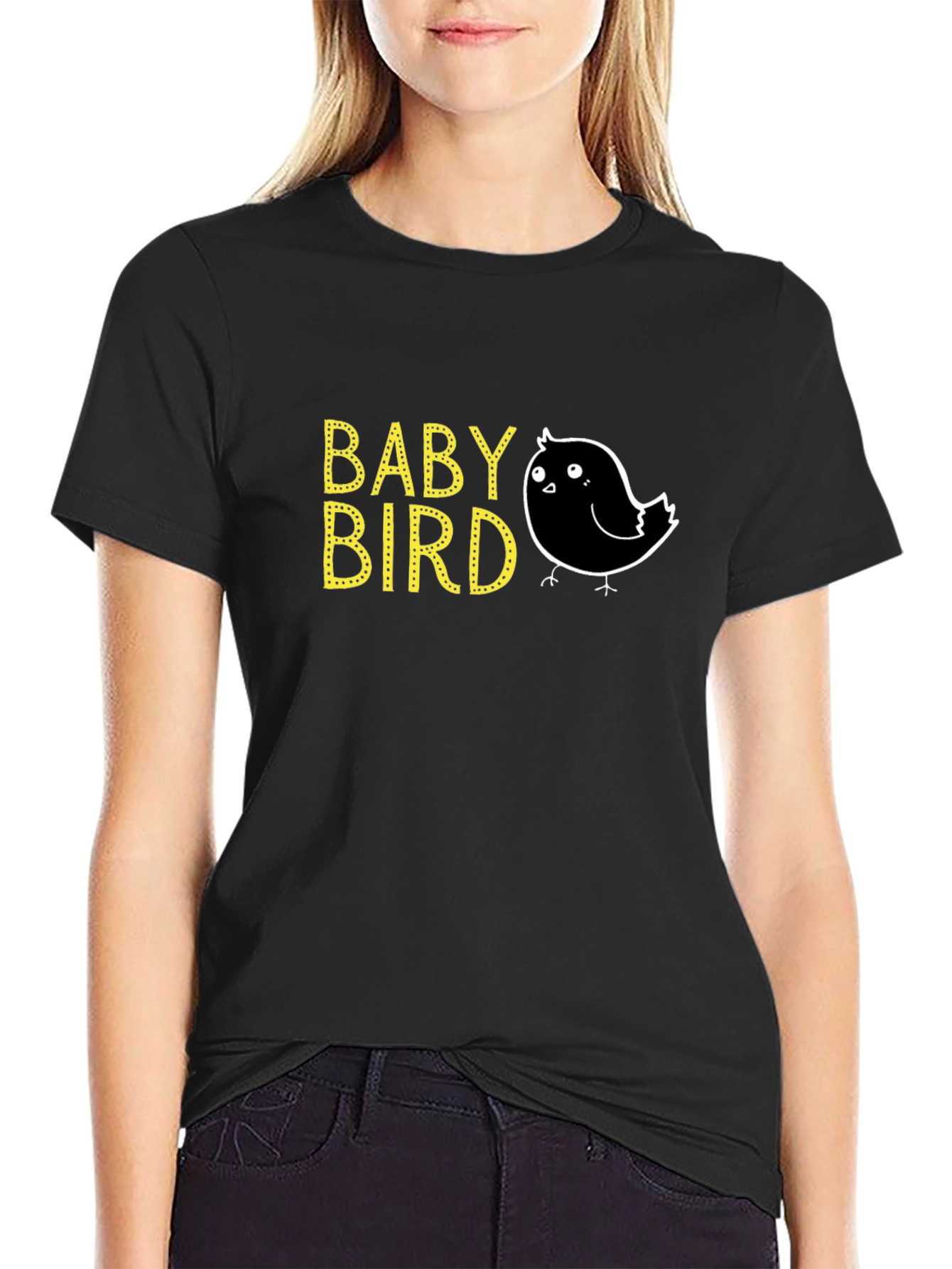 Baby Bird Graphic Tee - Cute Cartoon Bird Design