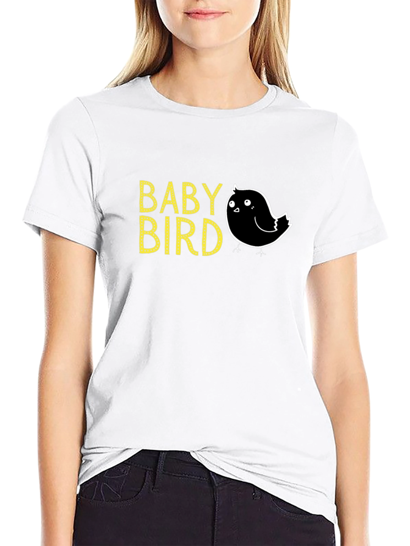 Baby Bird Graphic Tee - Cute Cartoon Bird Design