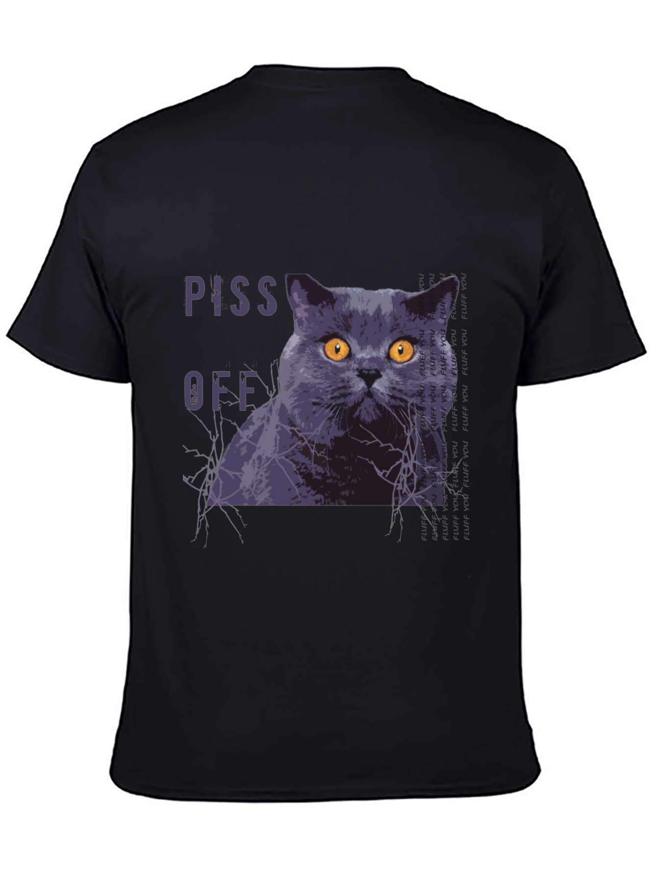 Piss Off Cat Graphic T-Shirt - Funny Novelty Tee
