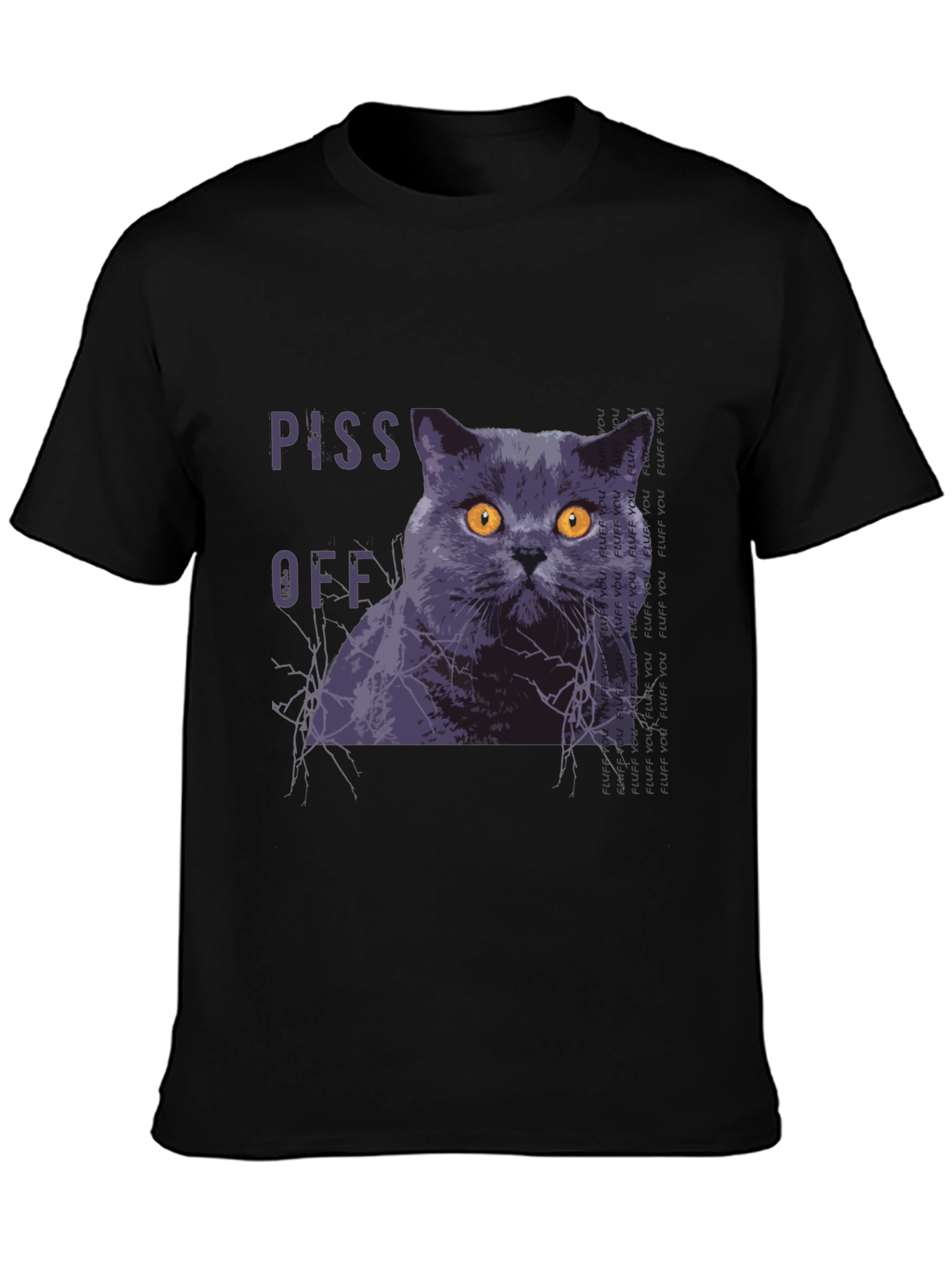 Piss Off Cat Graphic T-Shirt - Funny Novelty Tee