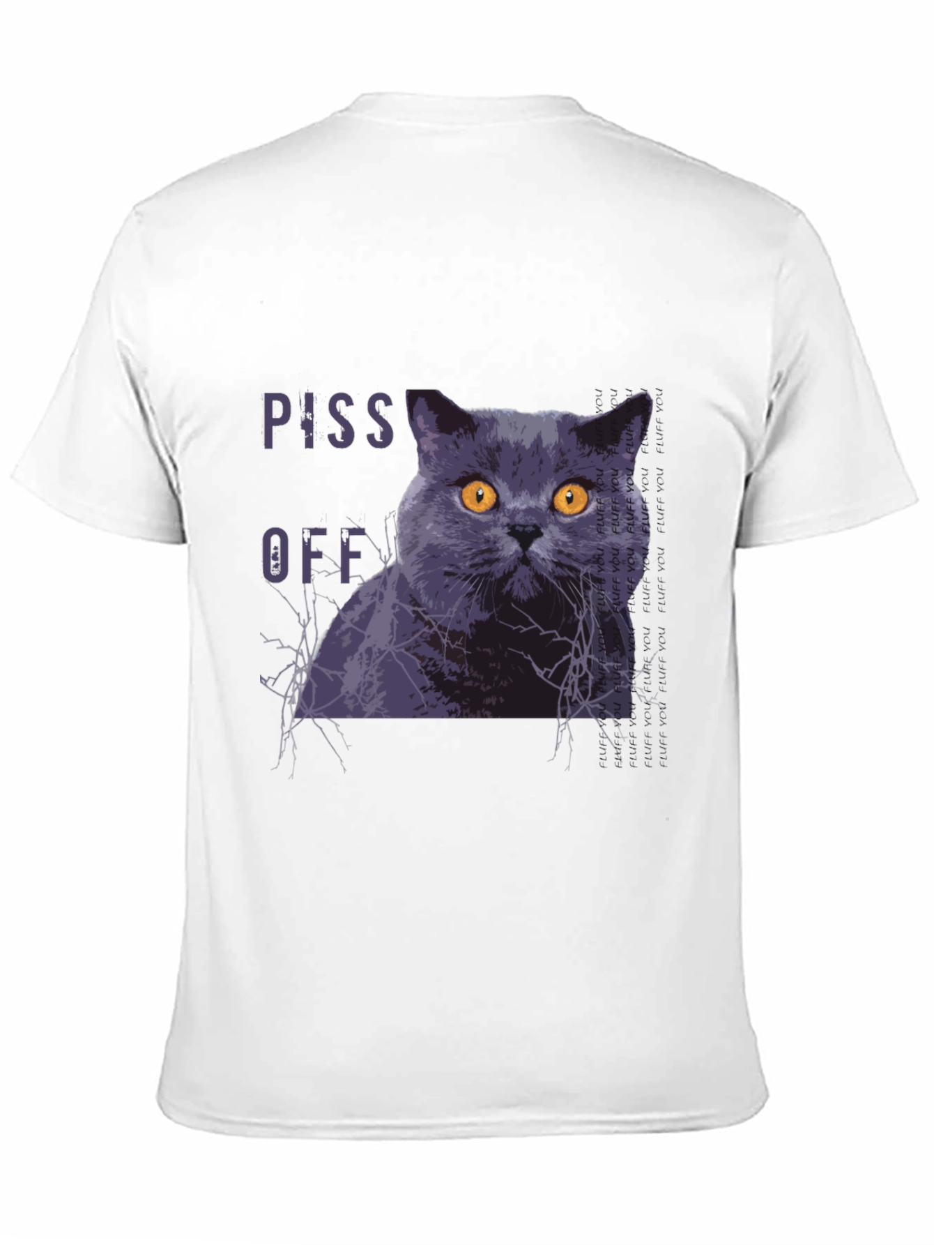 Piss Off Cat Graphic T-Shirt - Funny Novelty Tee
