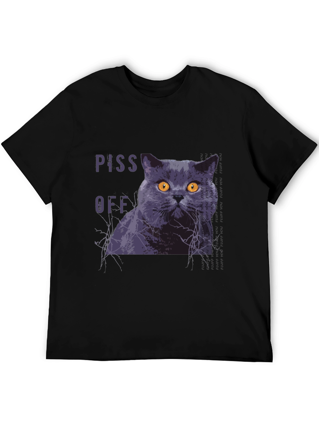 Piss Off Cat Graphic T-Shirt - Funny Novelty Tee