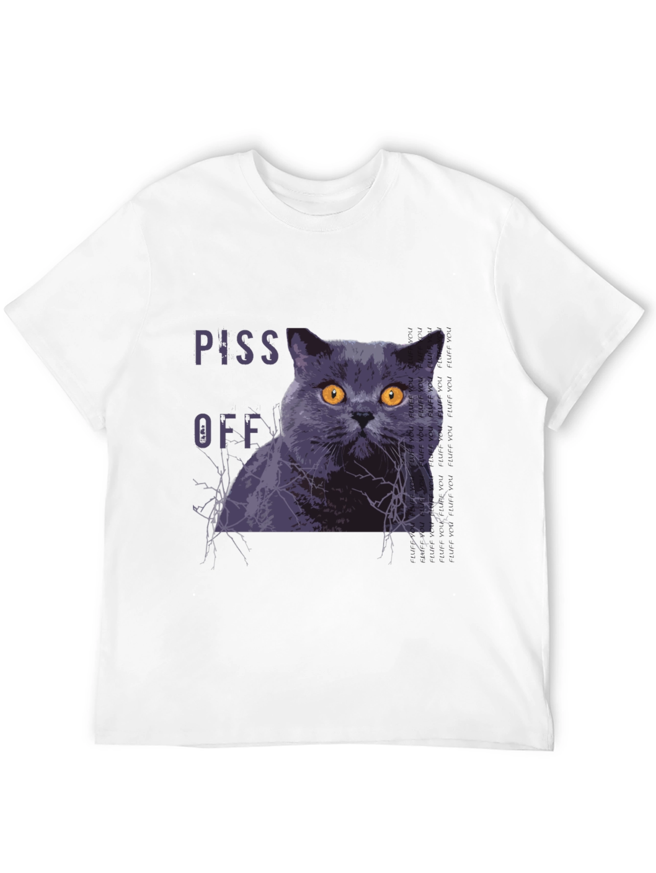 Piss Off Cat Graphic T-Shirt - Funny Novelty Tee