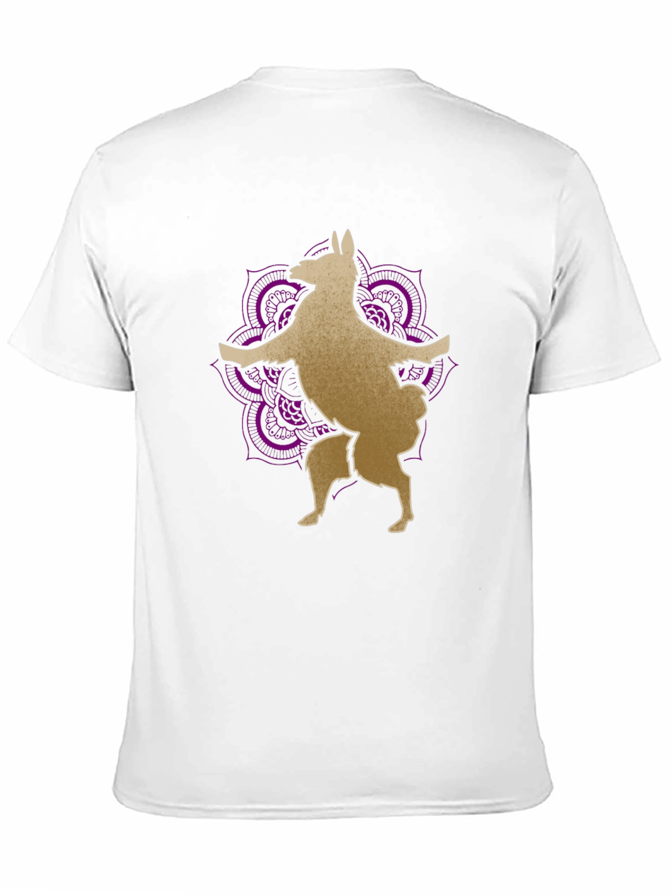 Llama Mandala Graphic Tee - Black