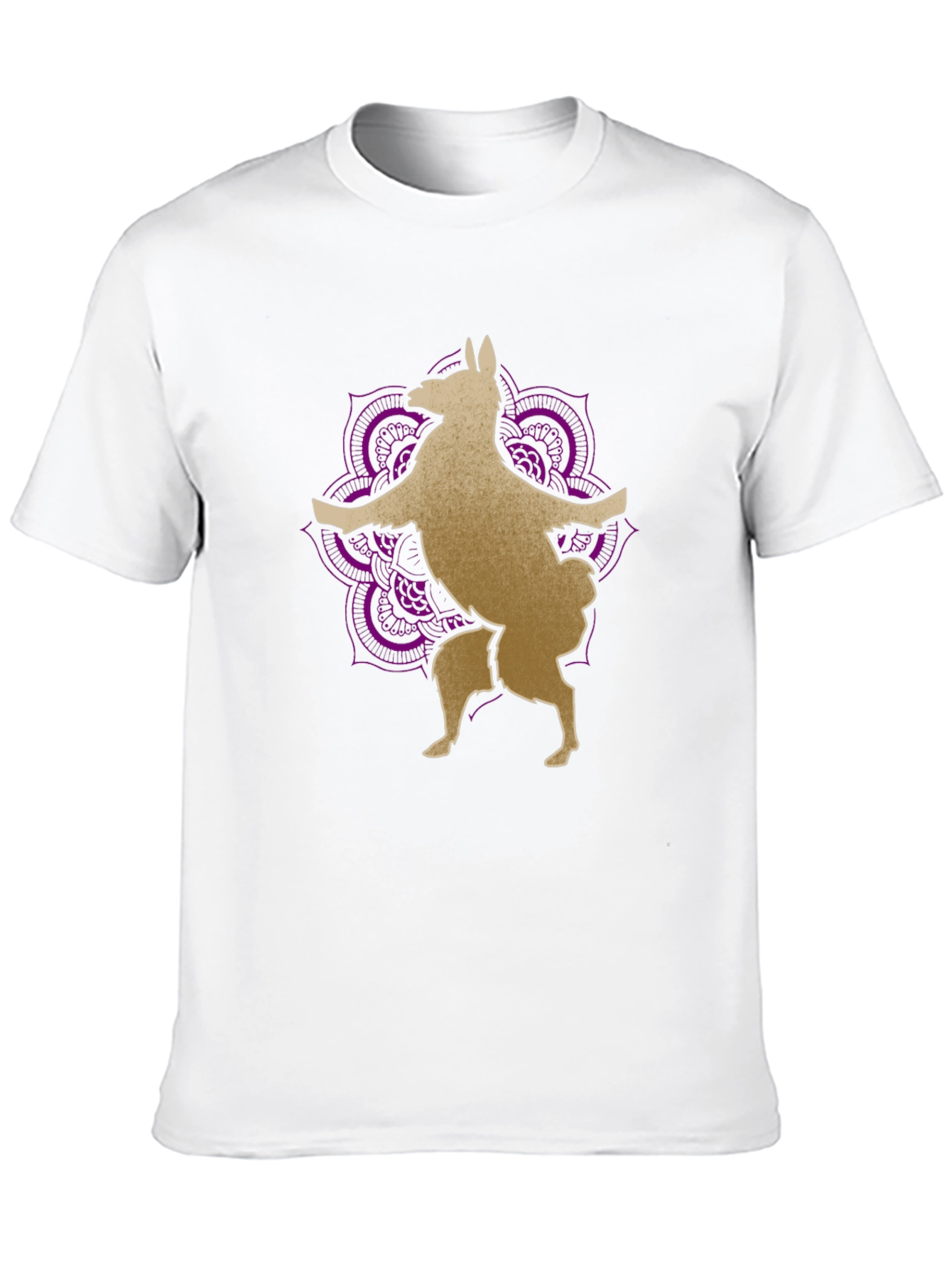 Llama Mandala Graphic Tee - Black