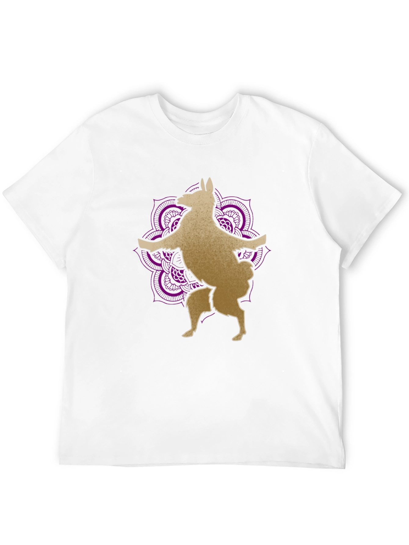 Llama Mandala Graphic Tee - Black