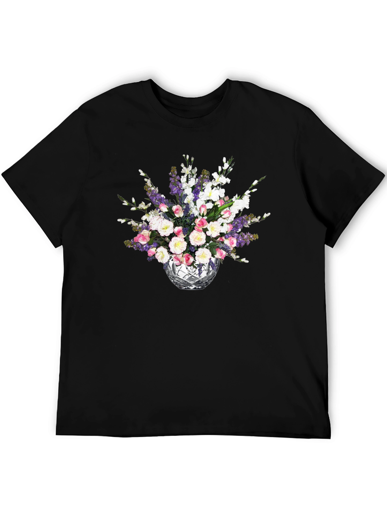 Floral Bouquet Black T-Shirt
