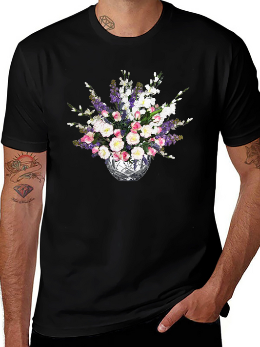 Floral Bouquet Black T-Shirt