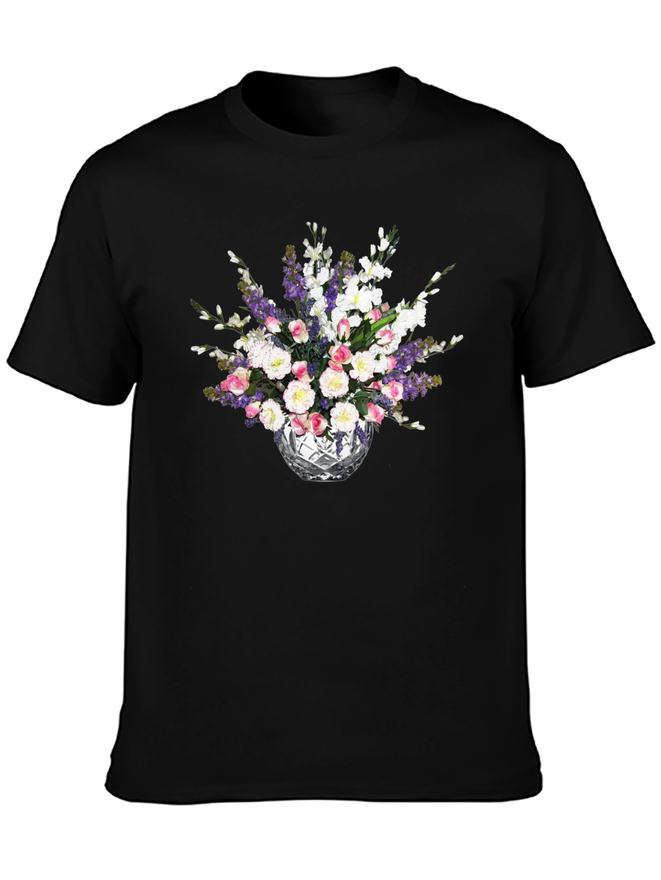 Floral Bouquet Black T-Shirt
