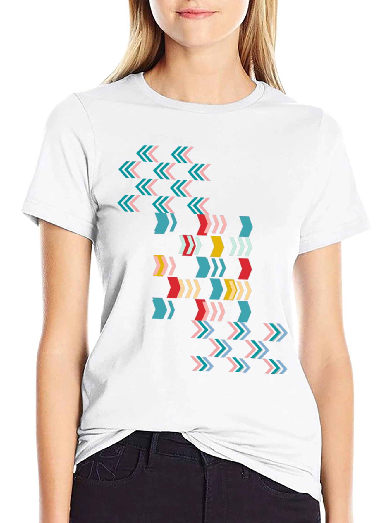 Modern Arrow Print Tee - Black