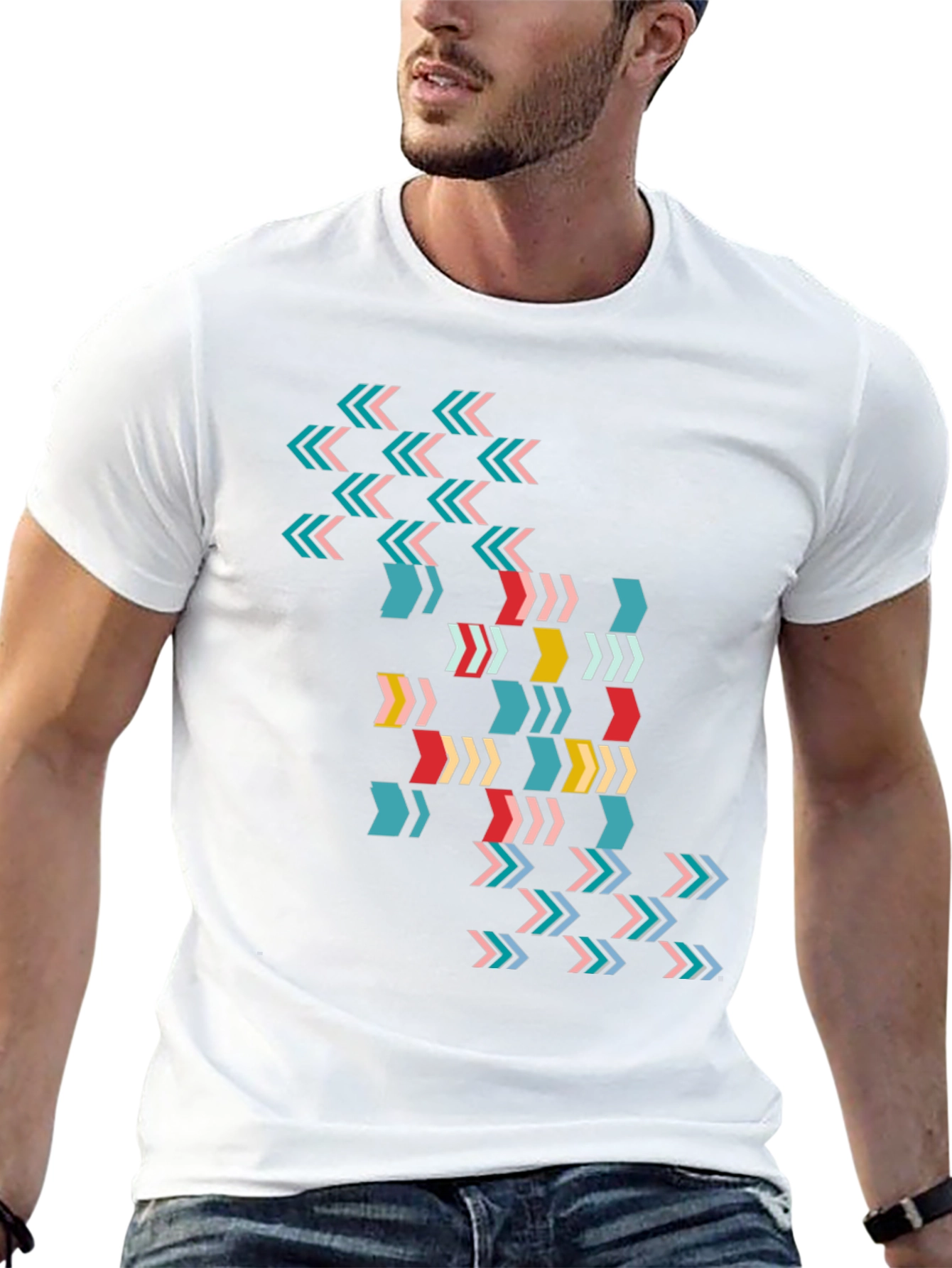 Modern Arrow Print Tee - Black