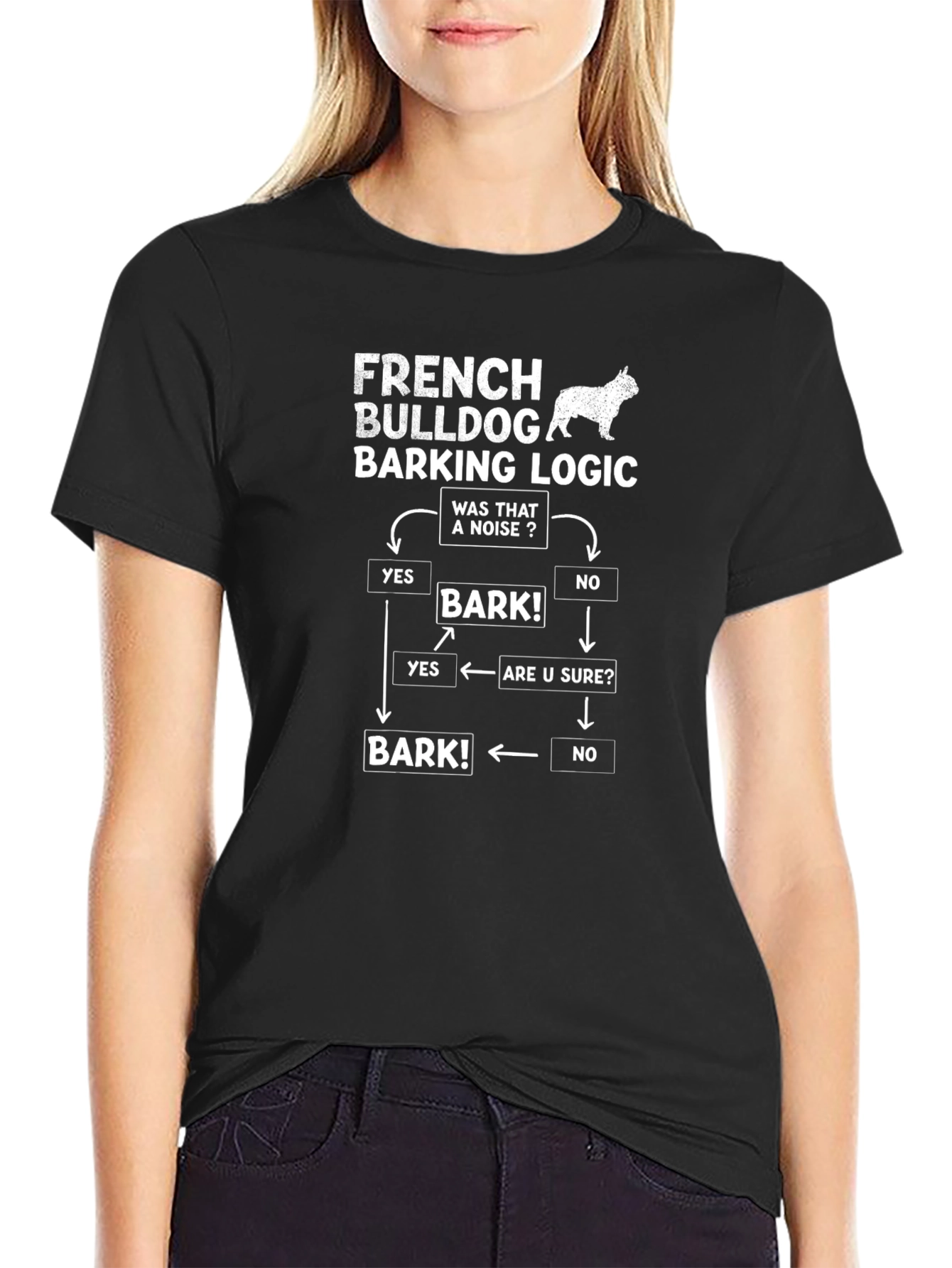 French Bulldog Barking Logic T-Shirt
