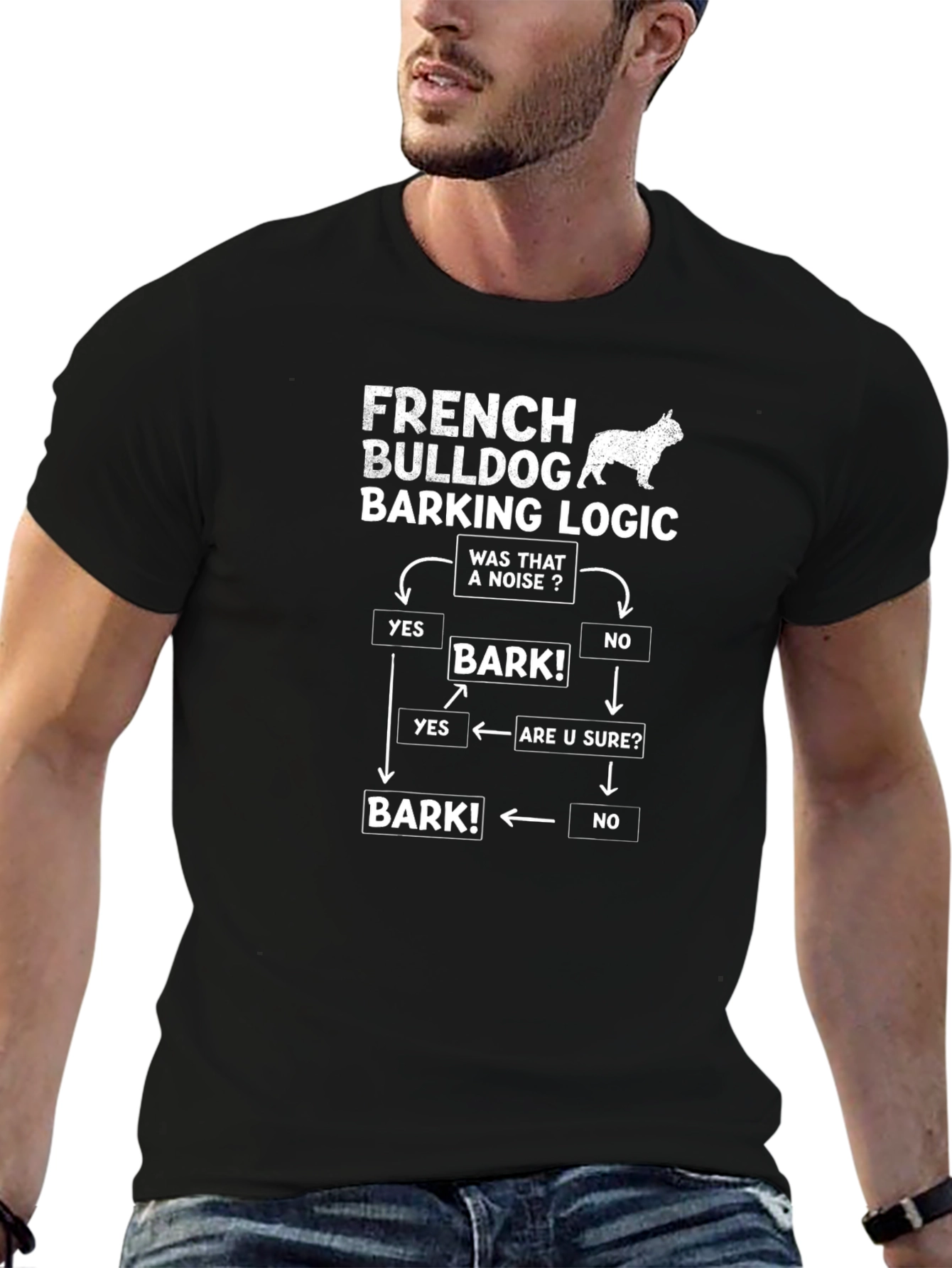 French Bulldog Barking Logic T-Shirt