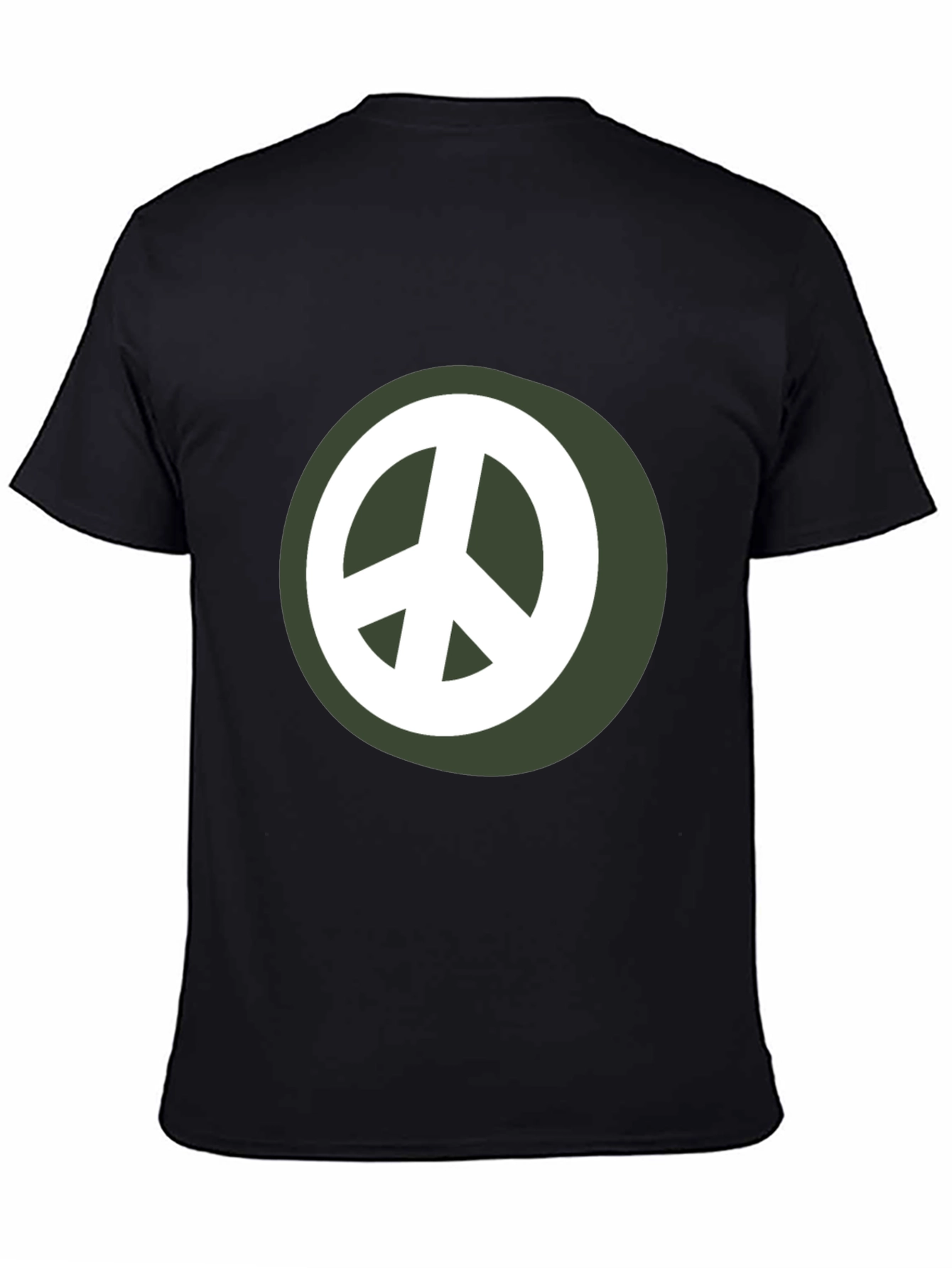 Peace Sign Graphic Tee - Black Casual Shirt