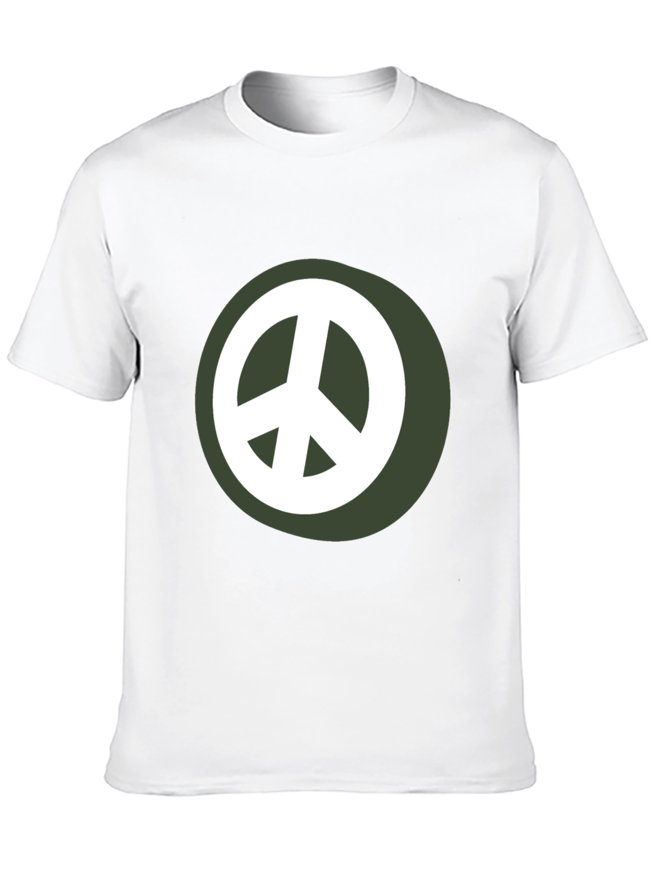 Peace Sign Graphic Tee - Black Casual Shirt