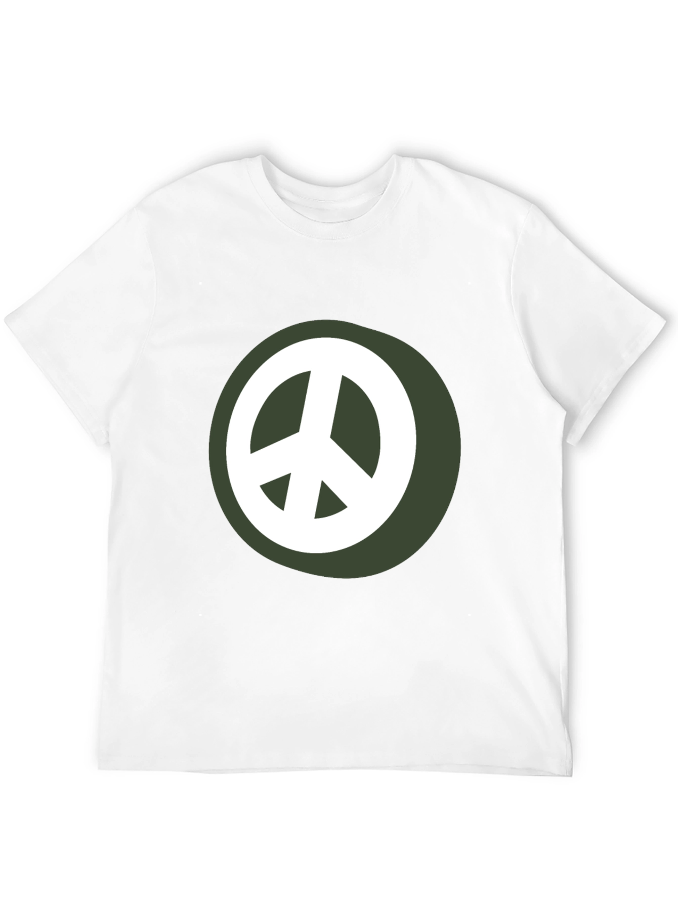 Peace Sign Graphic Tee - Black Casual Shirt