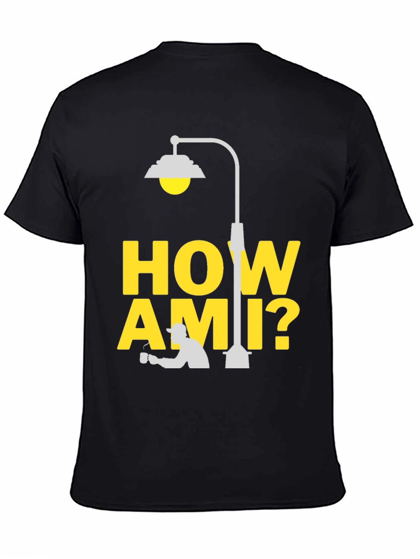 How Ami? Black T-Shirt | Cozy Graphic Tee