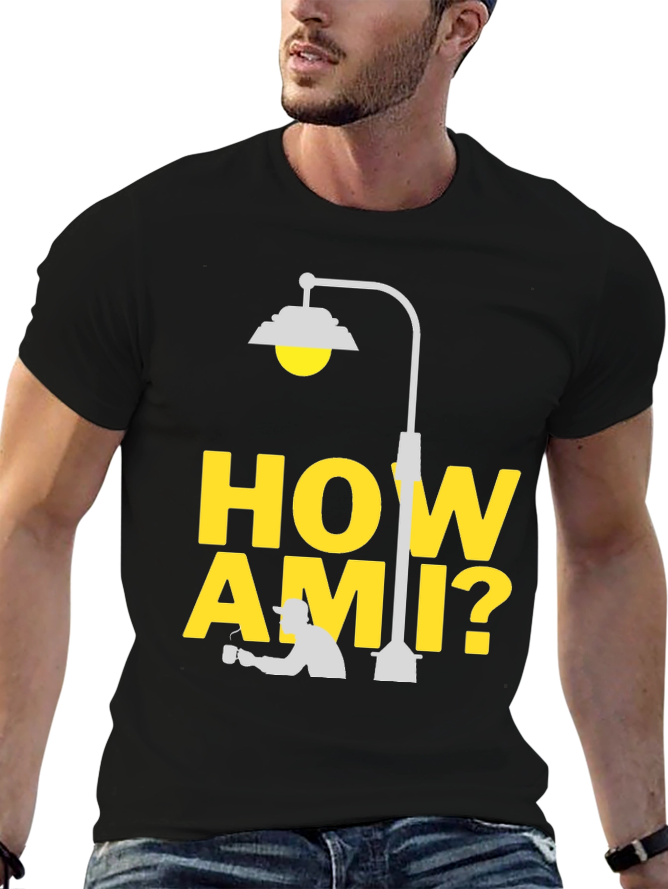 How Ami? Black T-Shirt | Cozy Graphic Tee