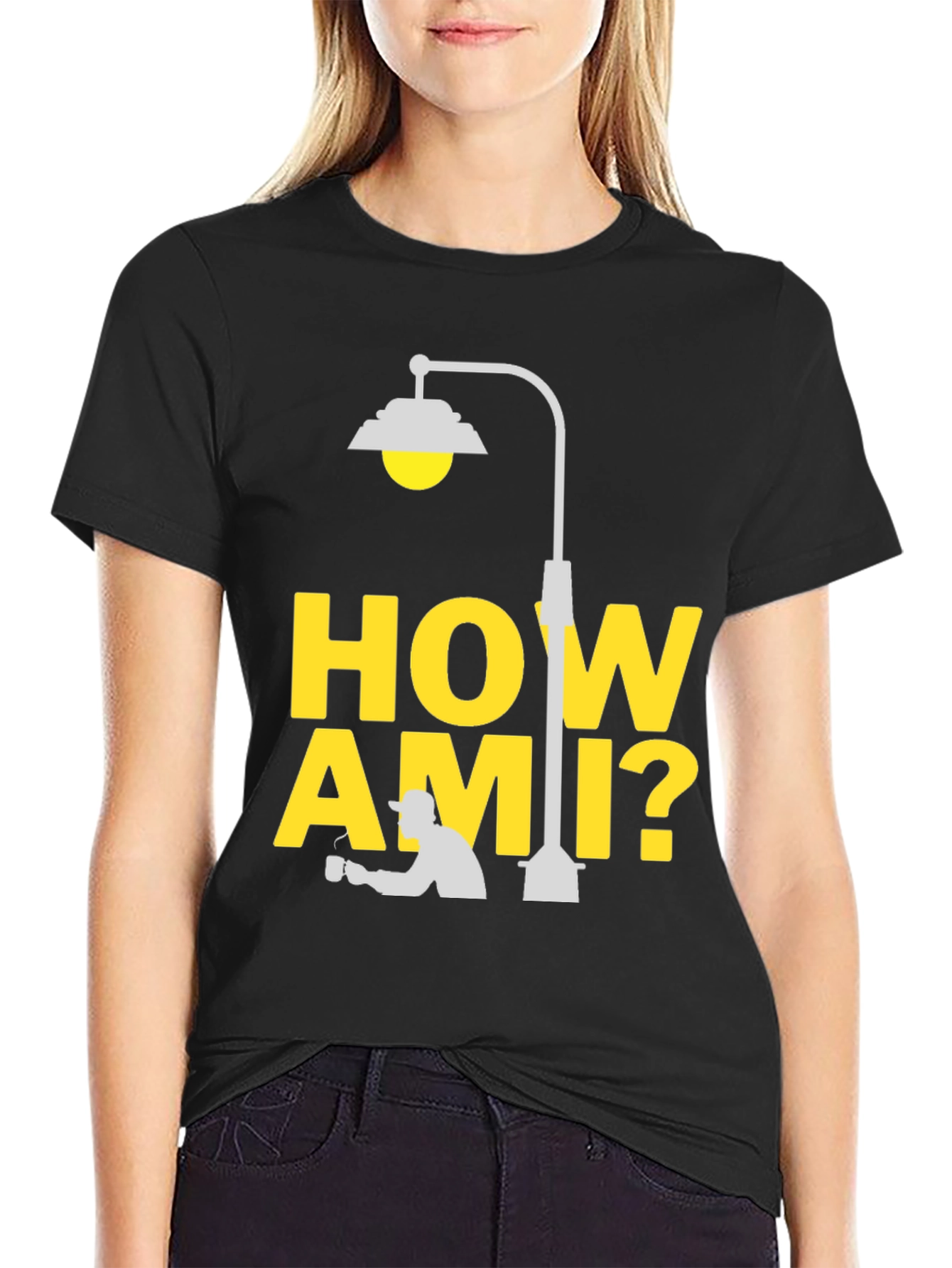 How Ami? Black T-Shirt | Cozy Graphic Tee