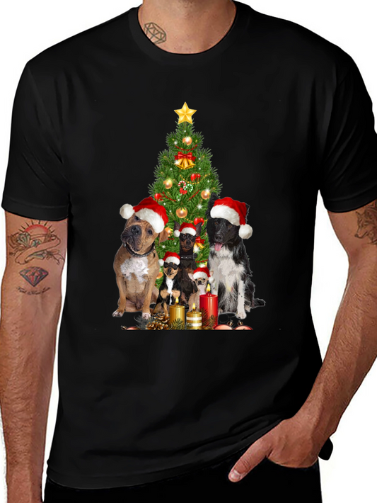Festive Dog Christmas Tree T-Shirt