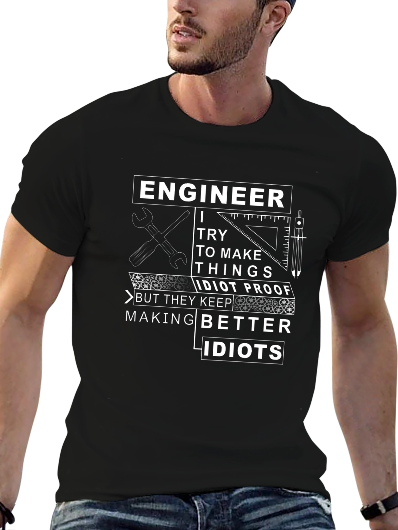 Engineer Idiot Proof Funny T-Shirt