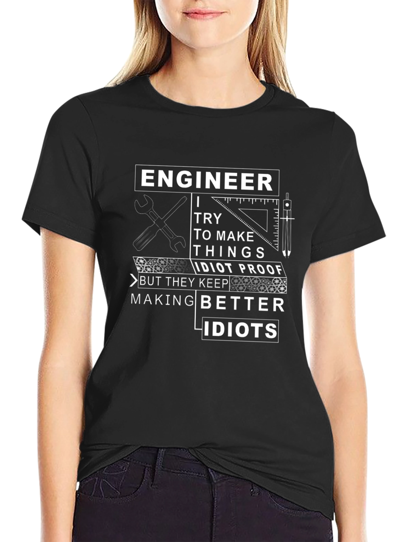 Engineer Idiot Proof Funny T-Shirt