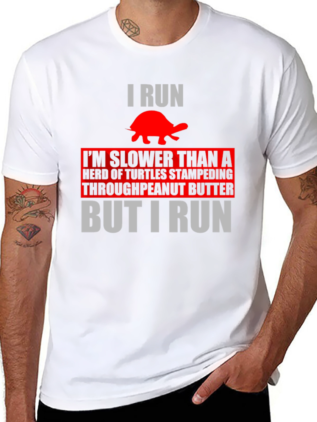 Funny Turtle Runner T-Shirt: I Run Slower Than Turtles