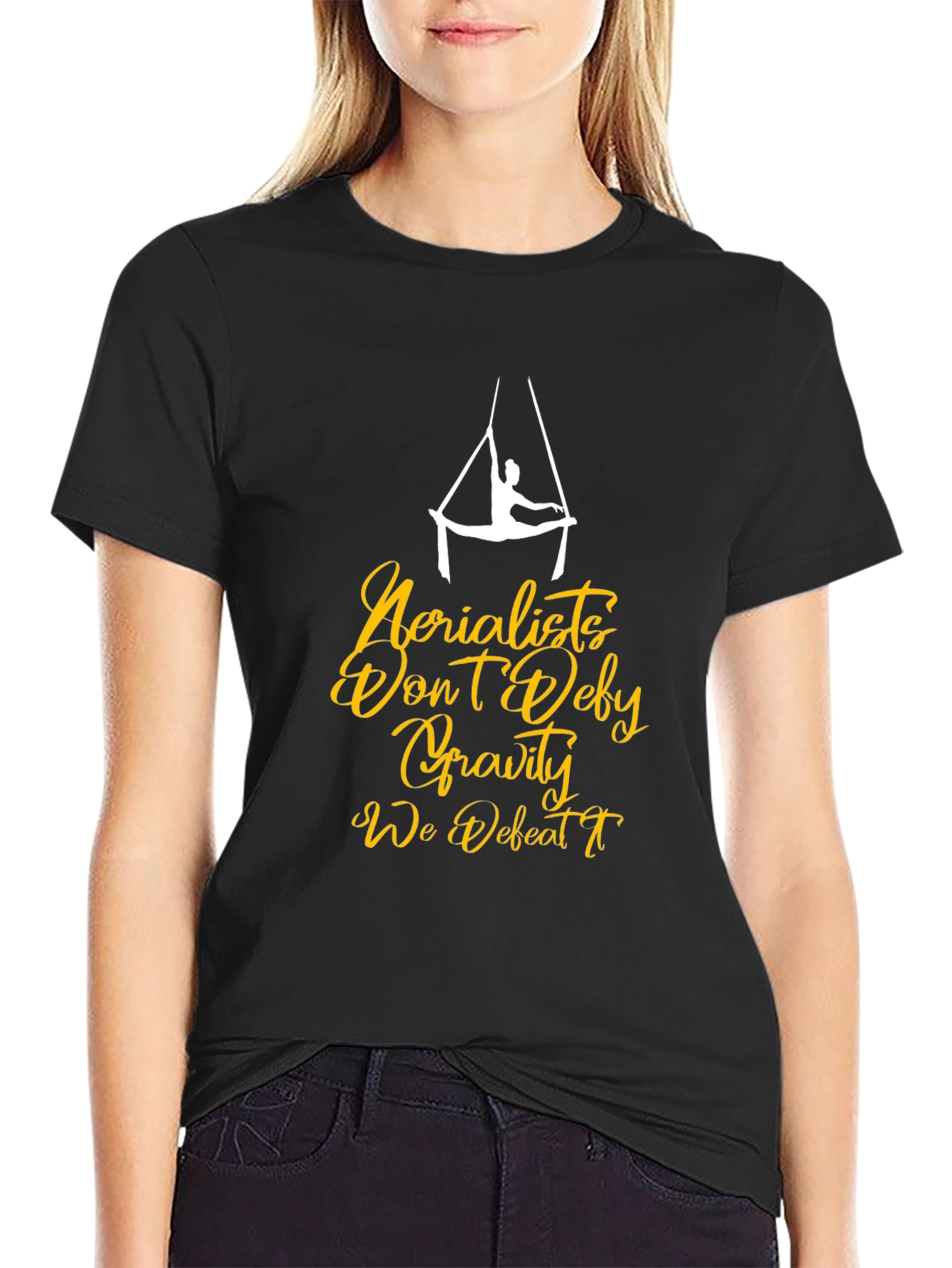 Aerialists Defy Gravity Black T-Shirt