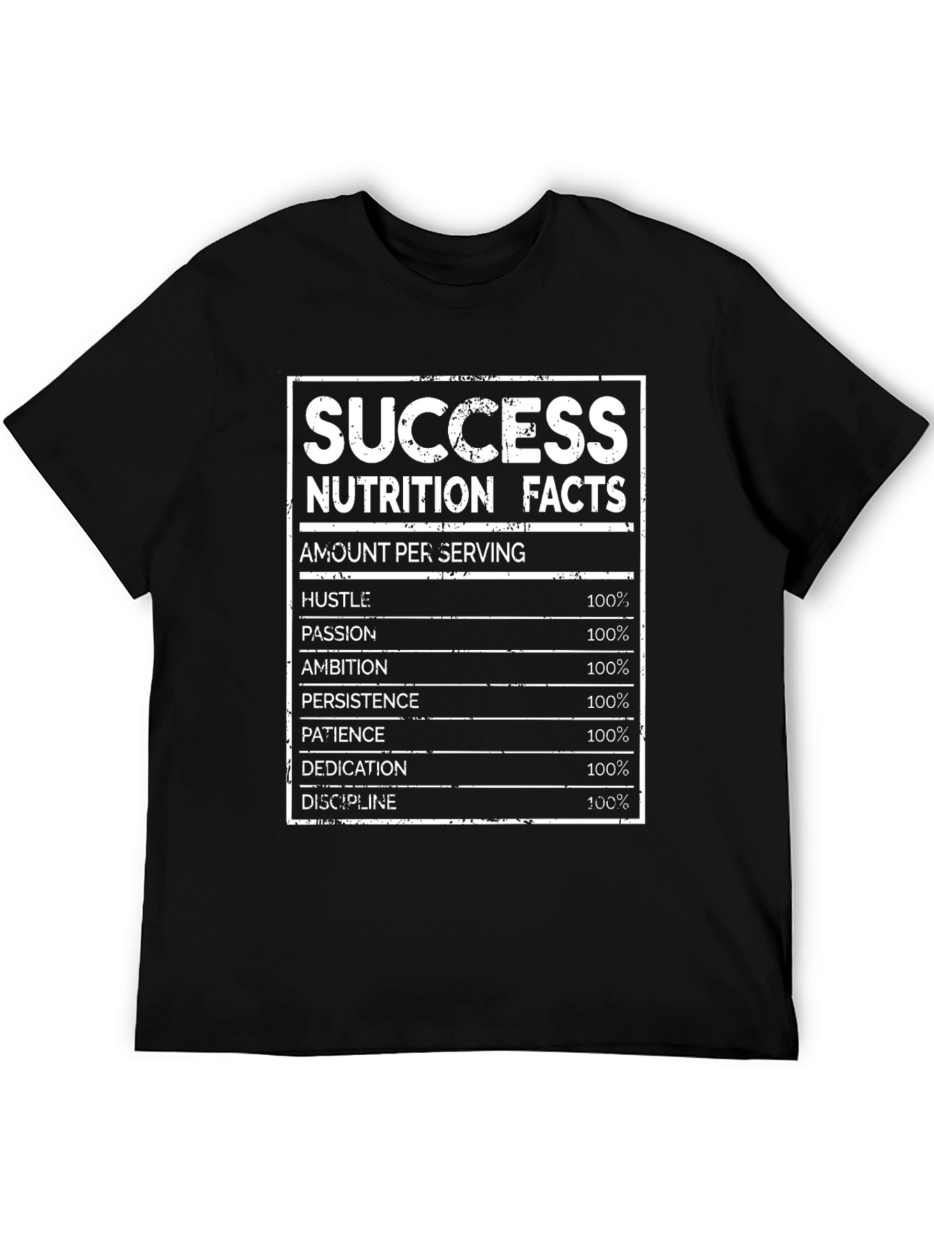 Success Nutrition Facts Graphic T-Shirt