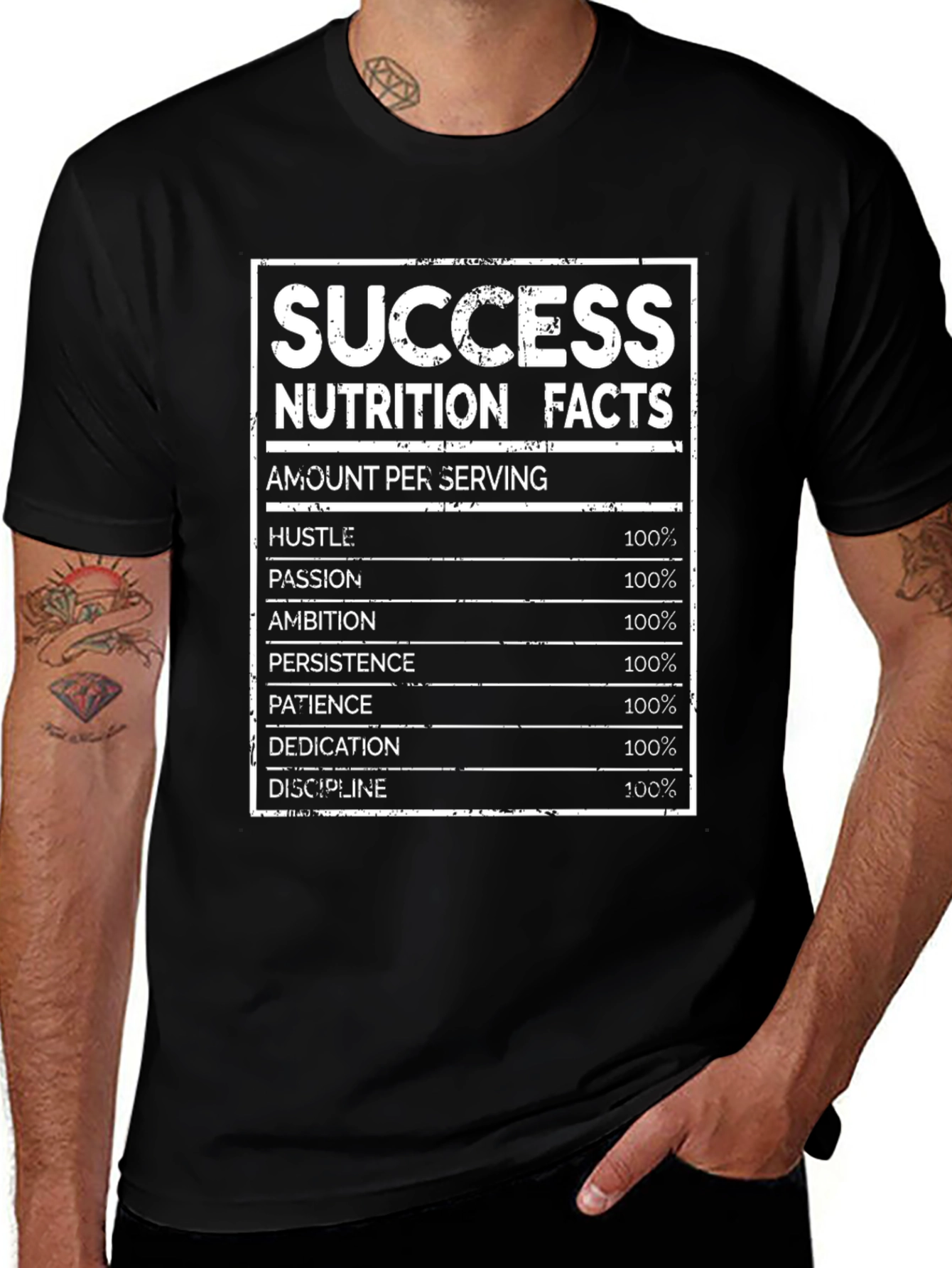 Success Nutrition Facts Graphic T-Shirt