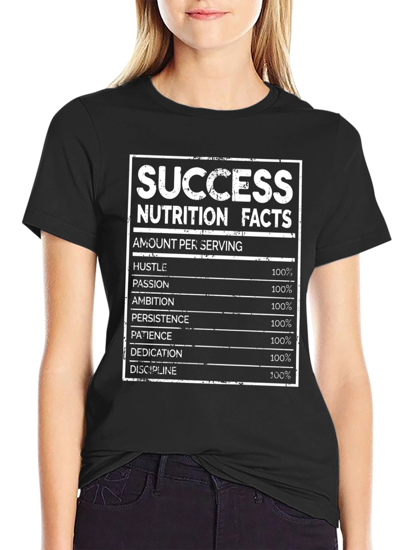 Success Nutrition Facts Graphic T-Shirt