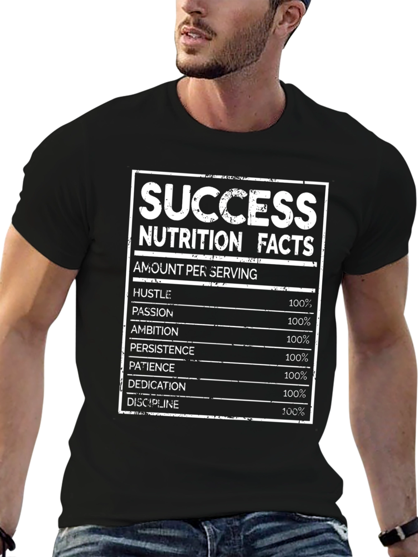 Success Nutrition Facts Graphic T-Shirt