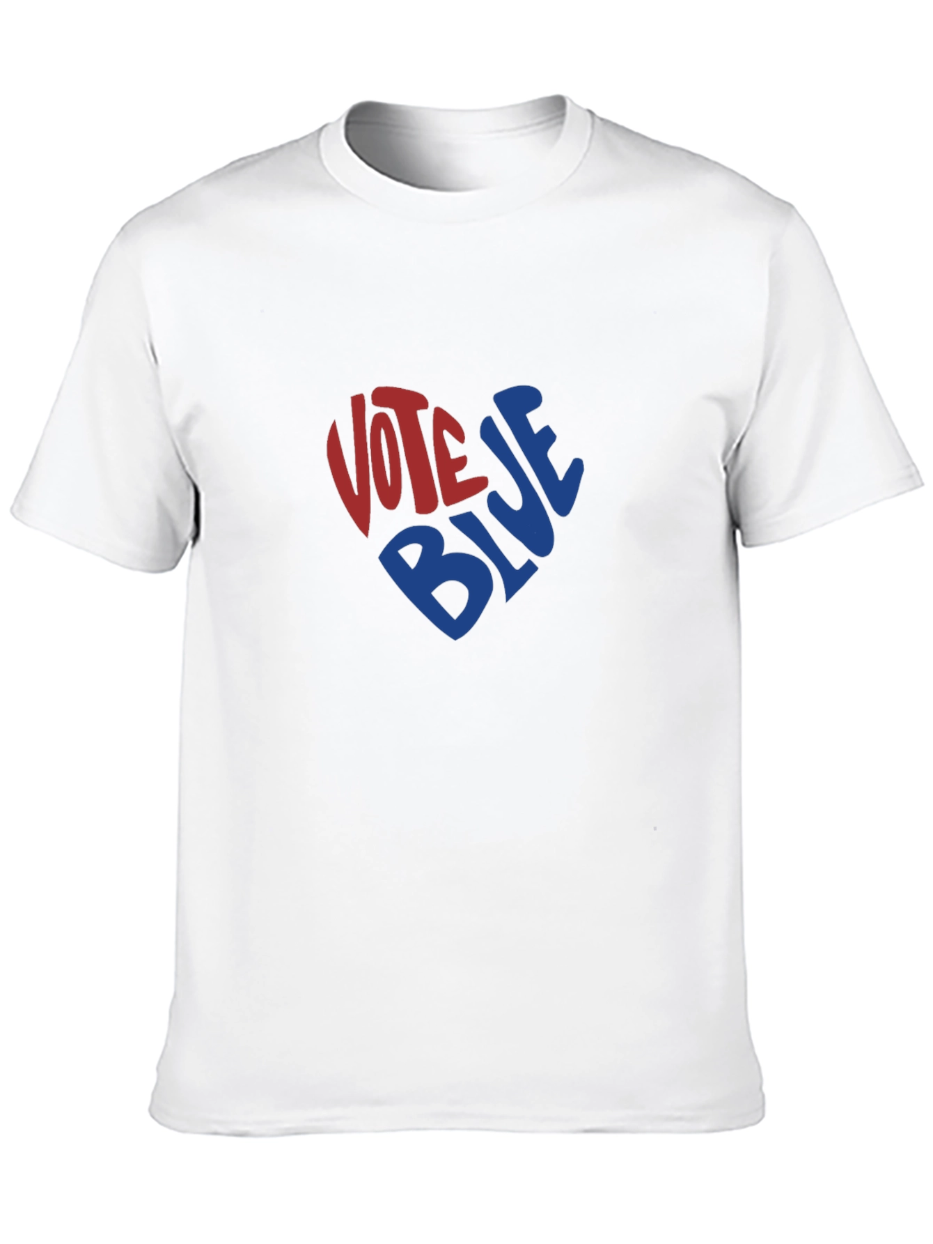 Vote Blue Heart Graphic Tee - Black