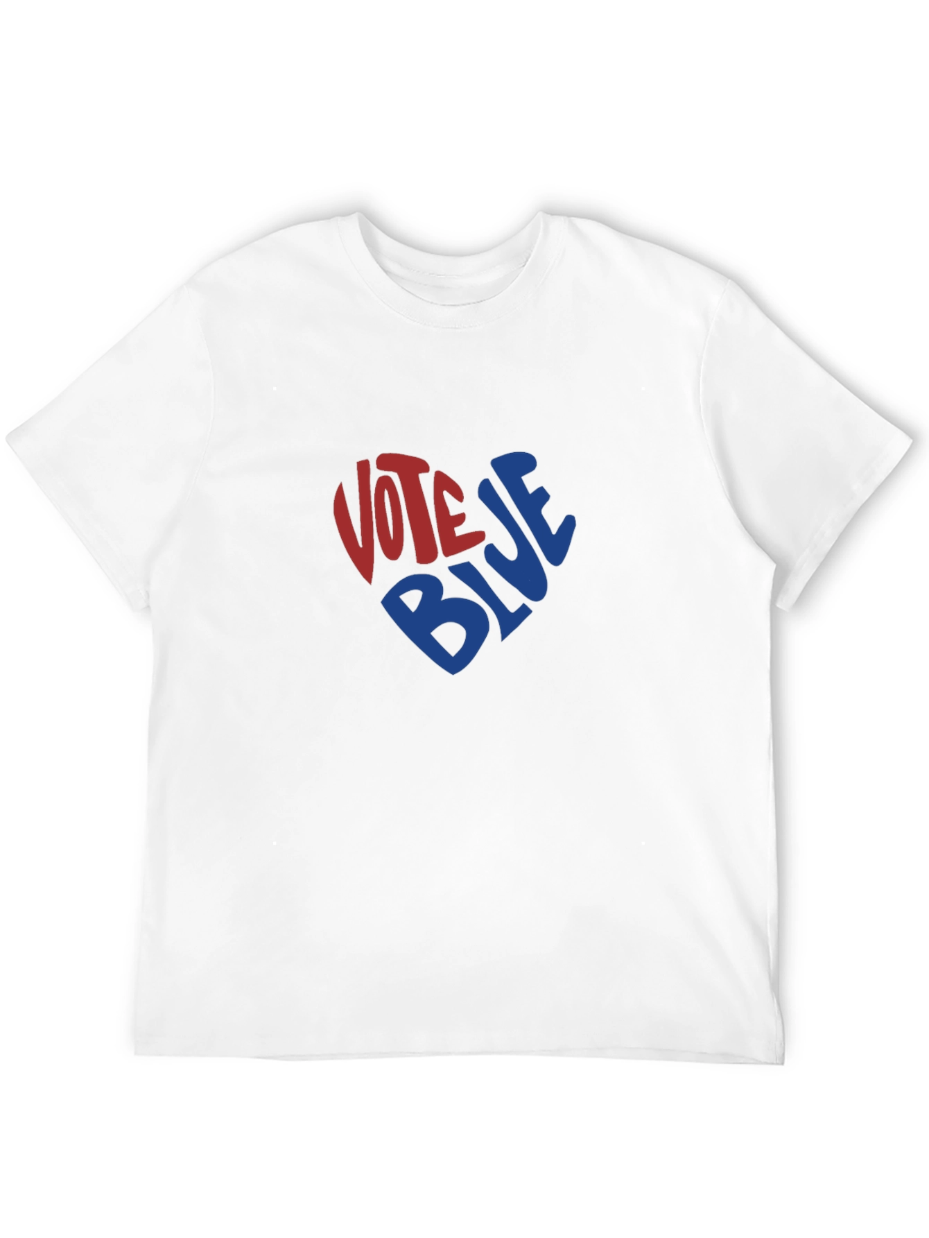 Vote Blue Heart Graphic Tee - Black