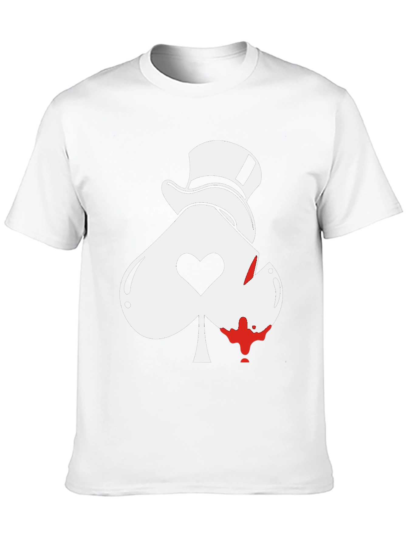 Ace Spade Top Hat Graphic Tee - Black