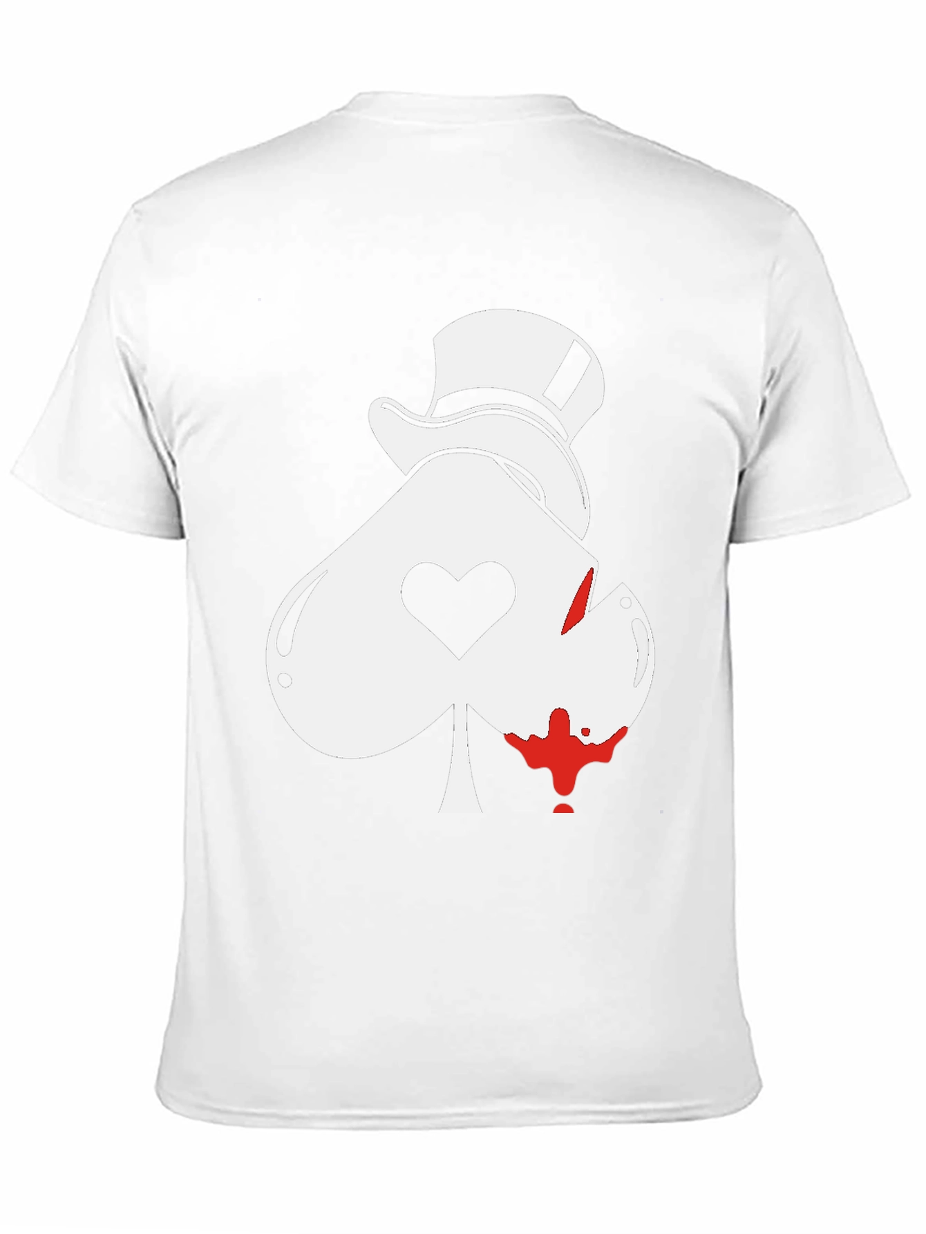 Ace Spade Top Hat Graphic Tee - Black