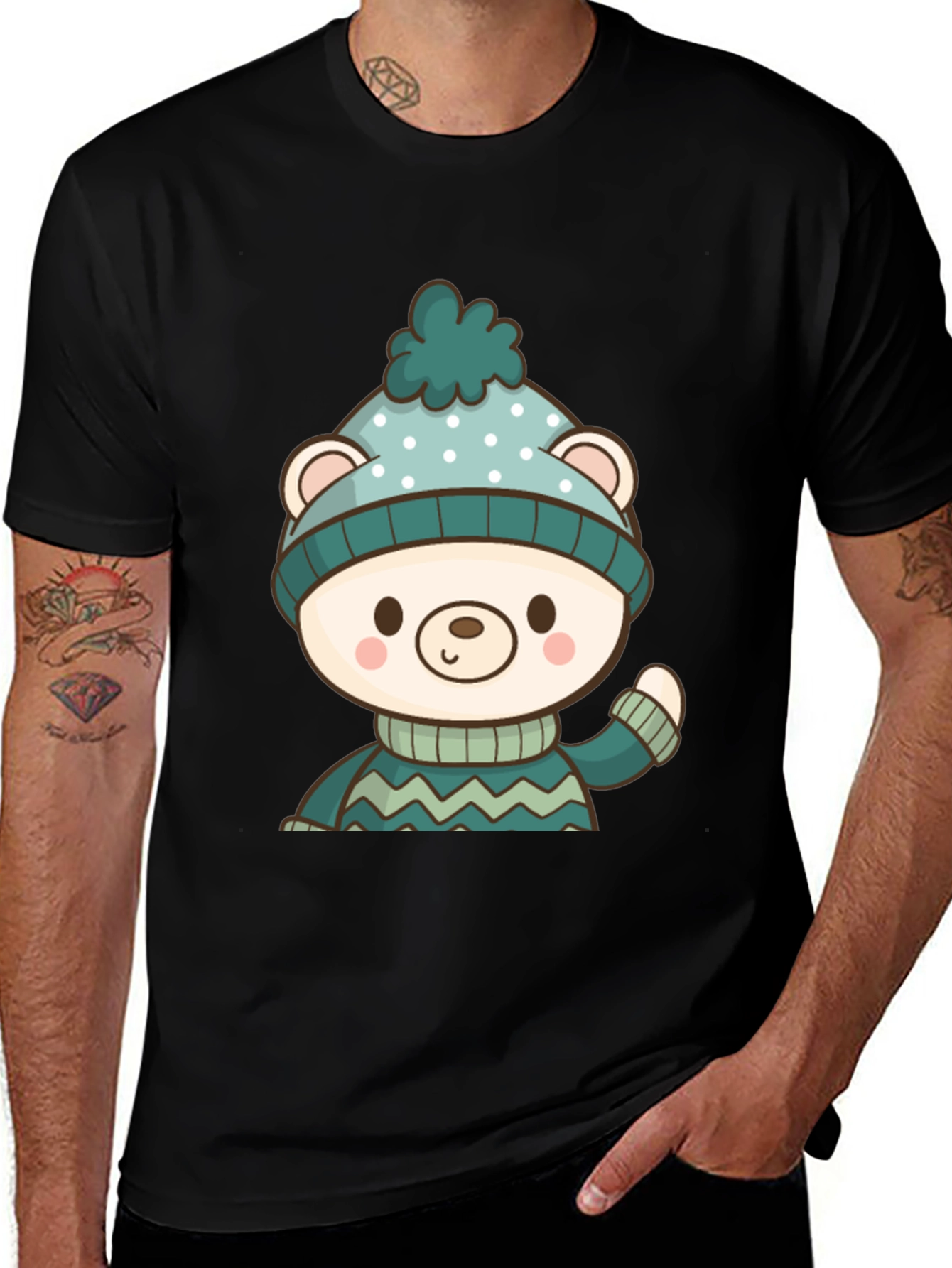 Cute Winter Bear Graphic Tee