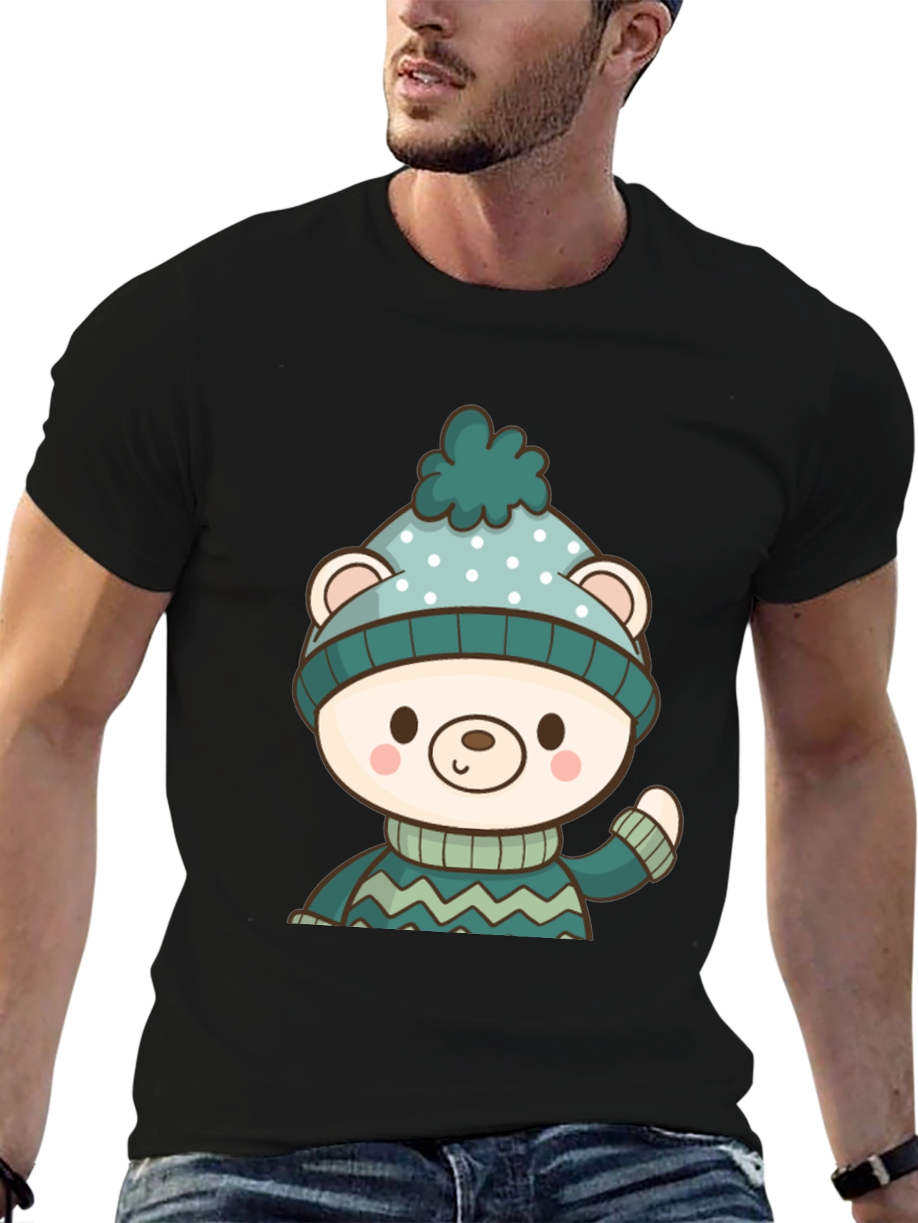 Cute Winter Bear Graphic Tee