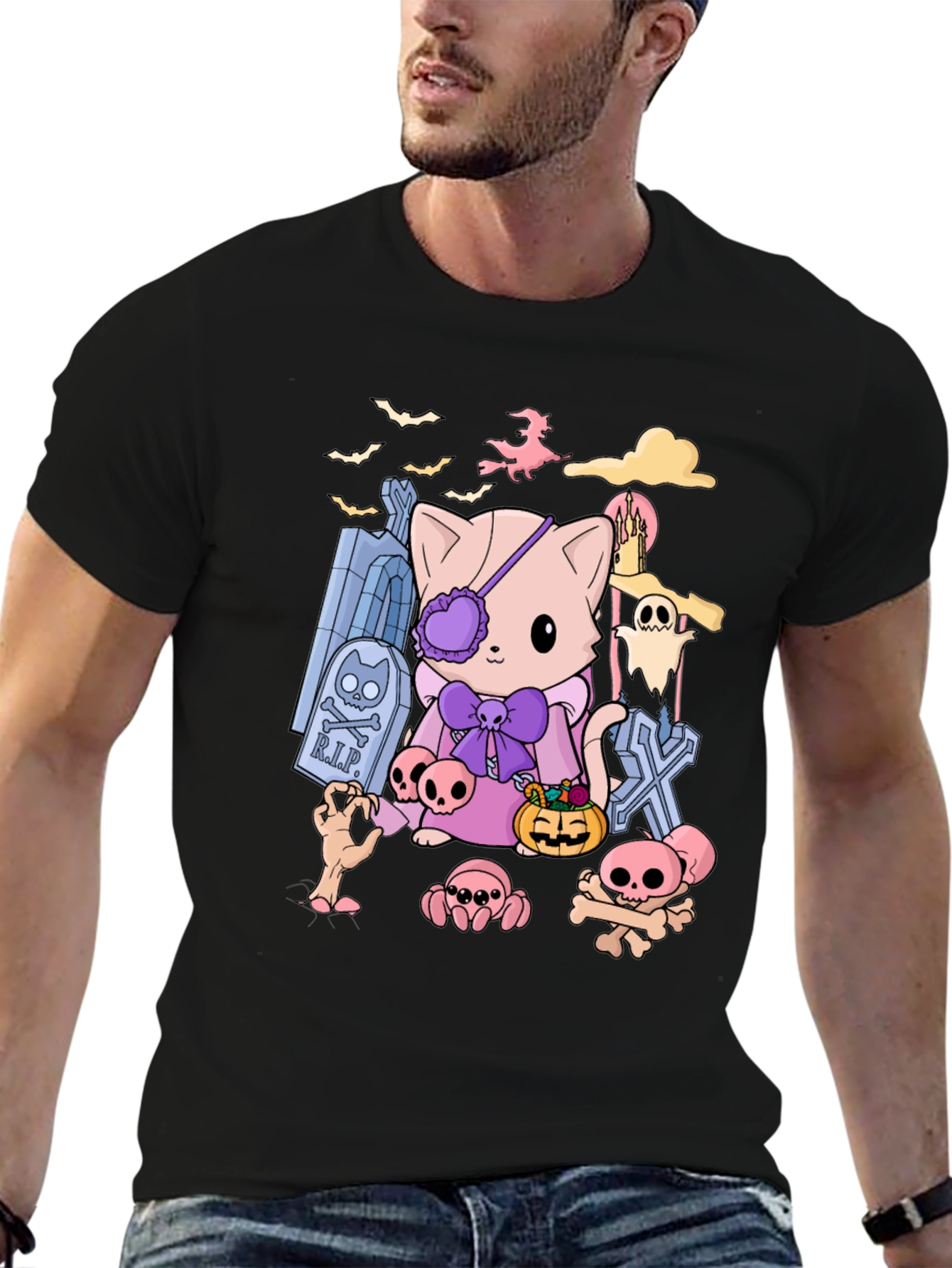 Spooky Cute Halloween Cat T-Shirt