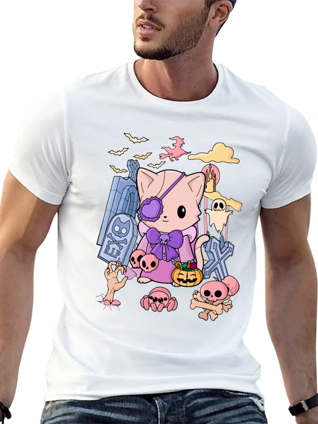 Spooky Cute Halloween Cat T-Shirt