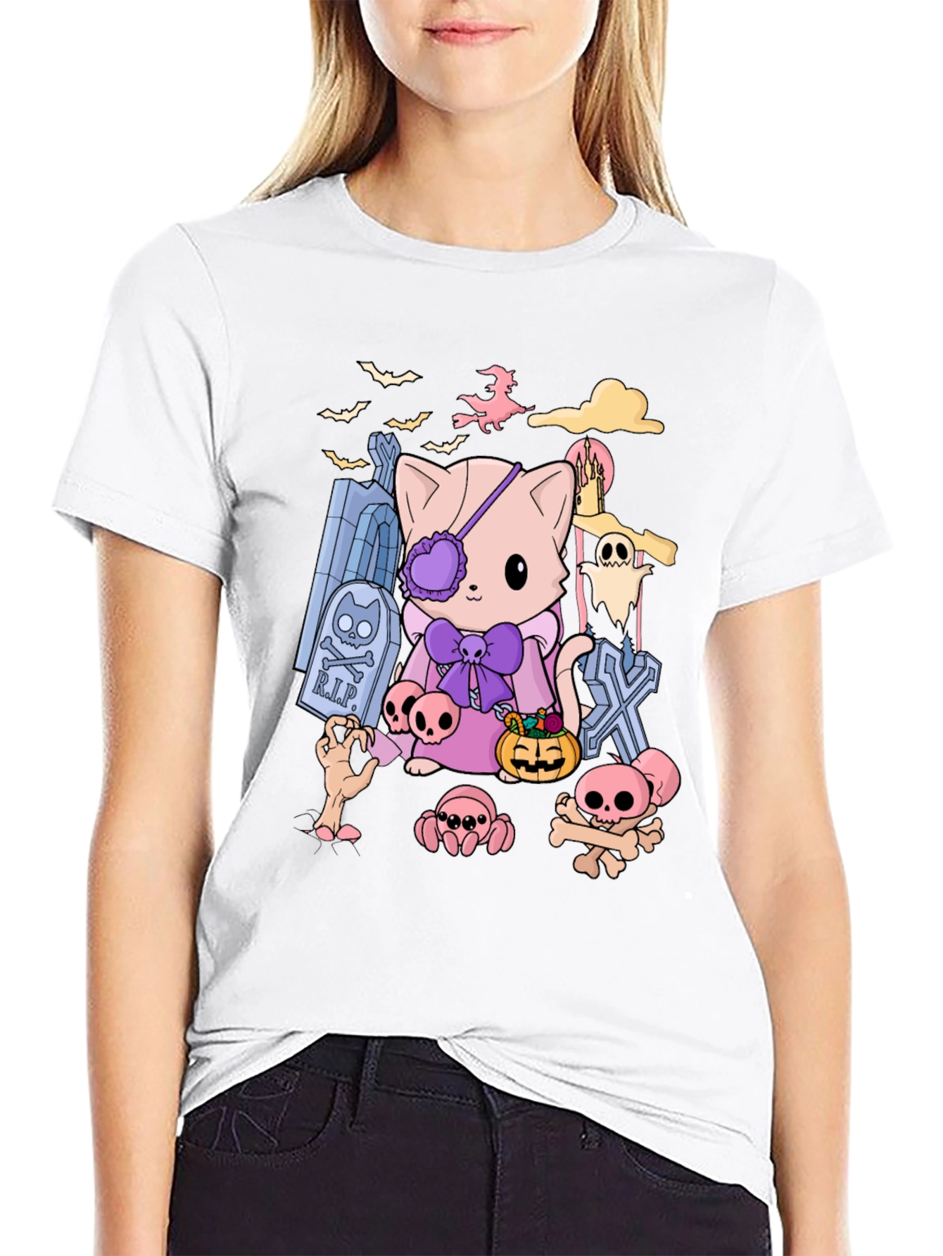 Spooky Cute Halloween Cat T-Shirt