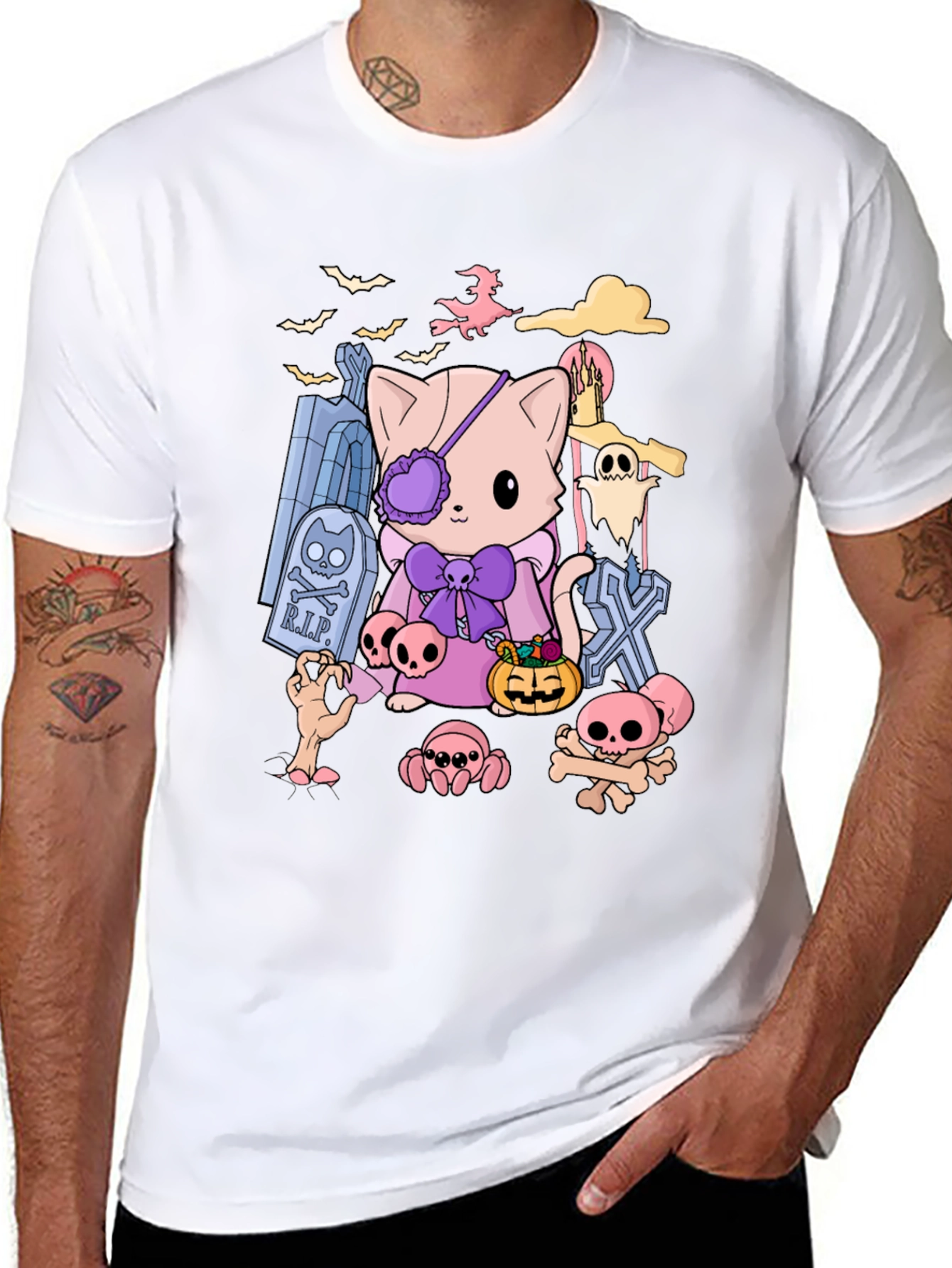 Spooky Cute Halloween Cat T-Shirt