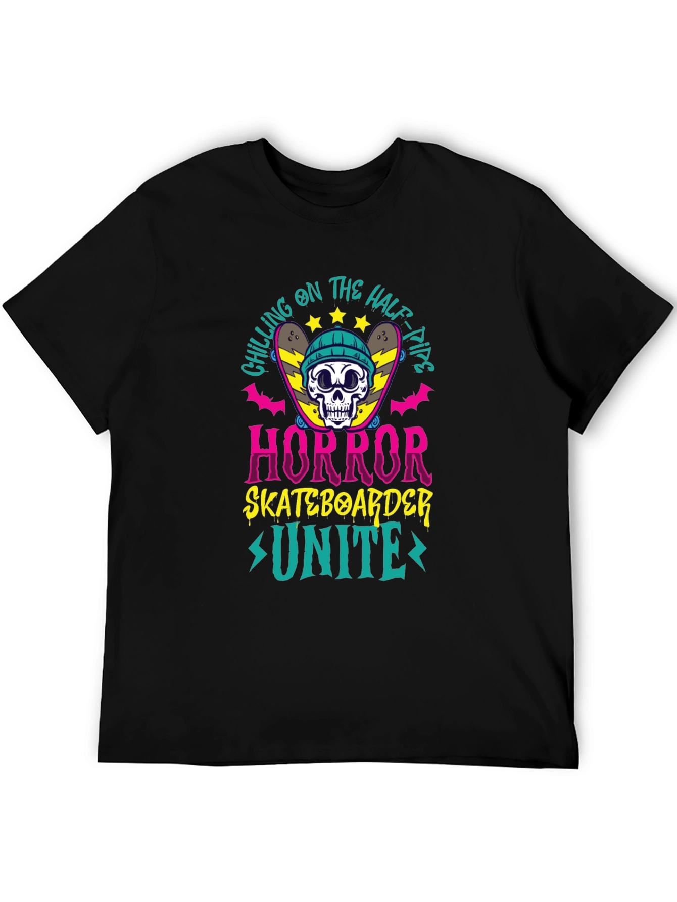Horror Skateboarder Unite Graphic Tee