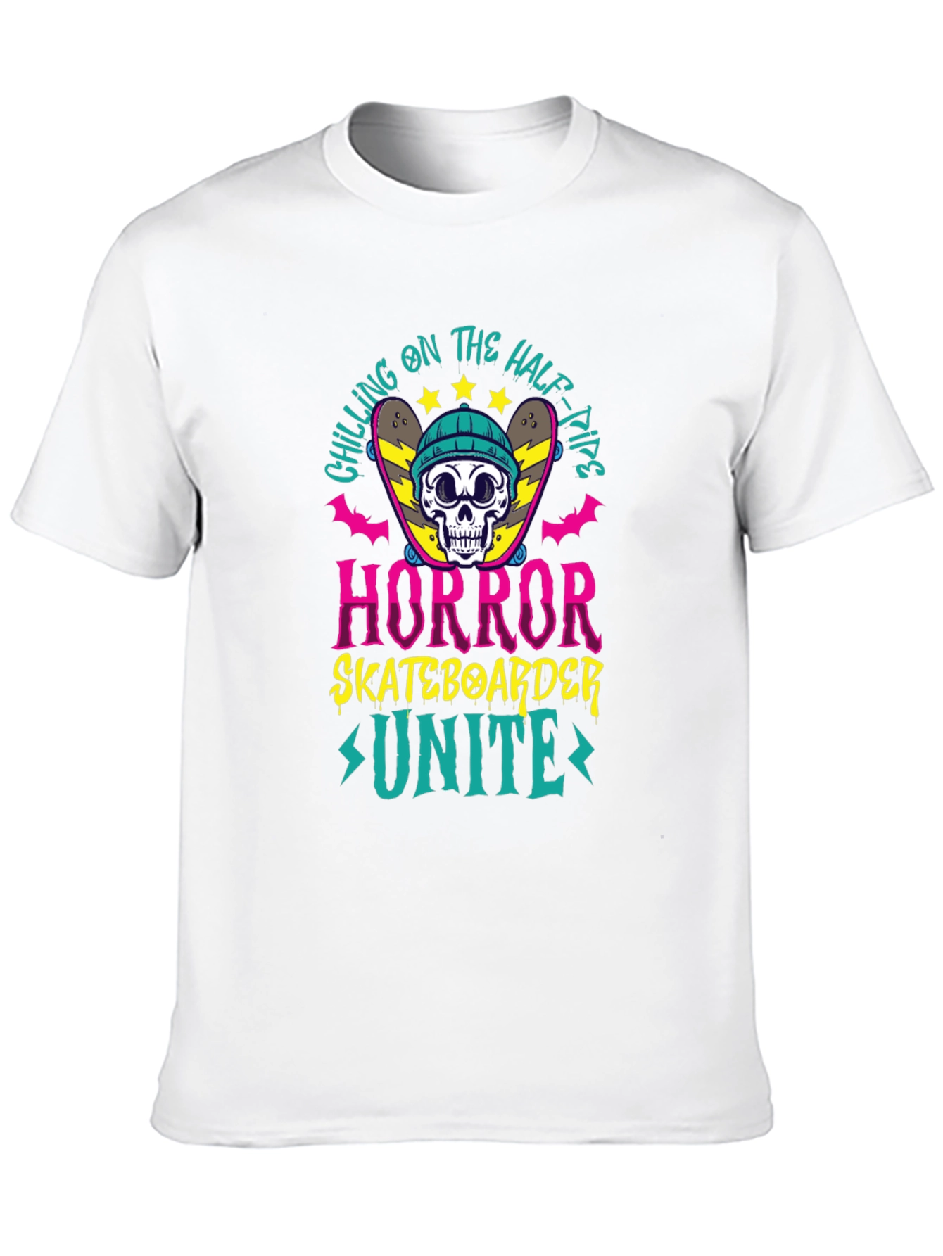 Horror Skateboarder Unite Graphic Tee