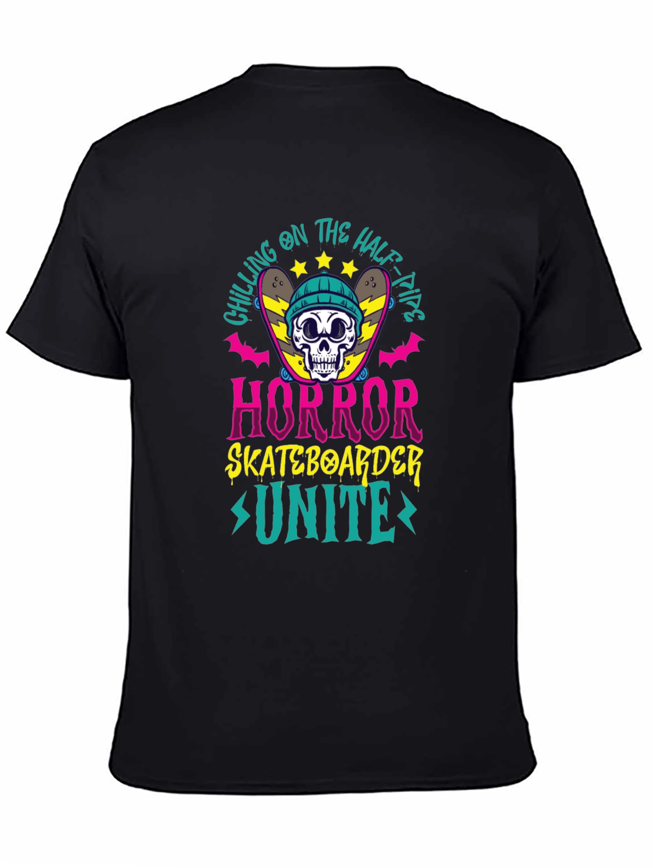 Horror Skateboarder Unite Graphic Tee