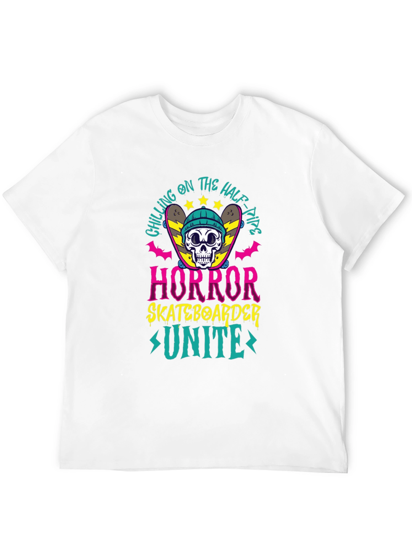Horror Skateboarder Unite Graphic Tee