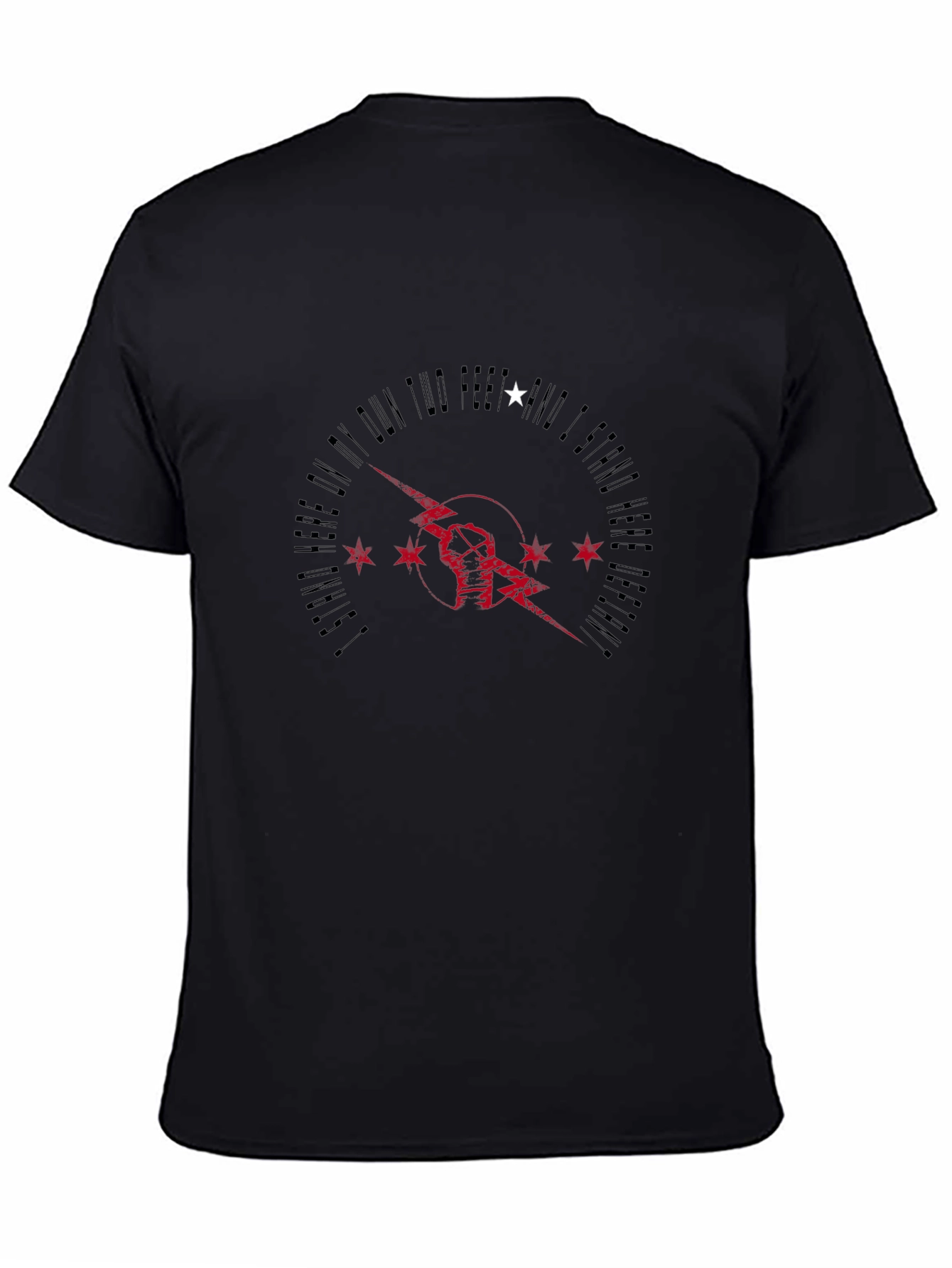 Defiant Stand Graphic Tee - Black Cotton Blend
