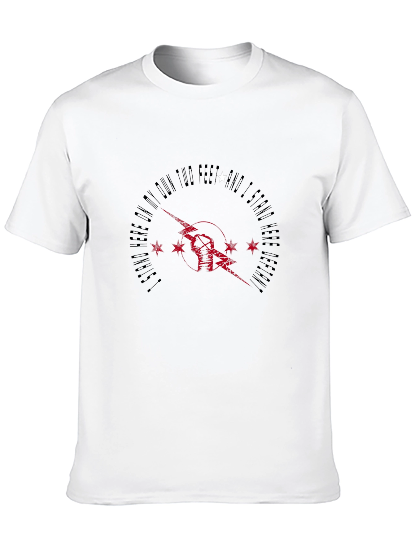 Defiant Stand Graphic Tee - Black Cotton Blend