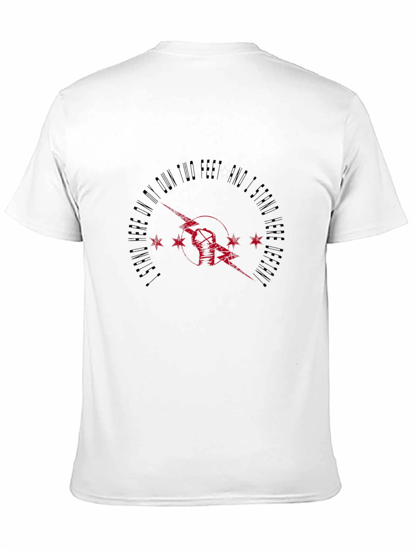 Defiant Stand Graphic Tee - Black Cotton Blend