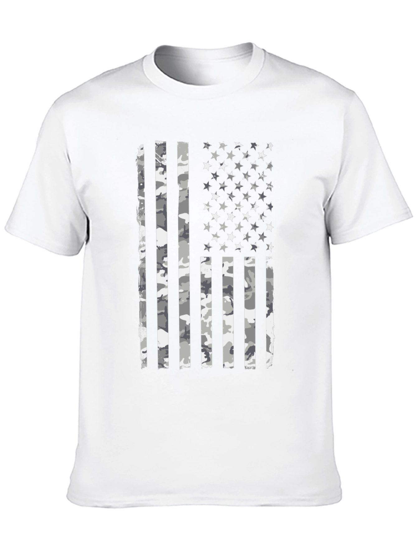 Patriotic Camo Flag Graphic T-Shirt